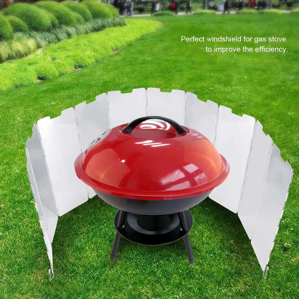10 Stück Faltbare Windschutzabdeckungen Für Brenner, Geeignet Für Camping, Picknick, Grillen Und Gaskocher Im Freien