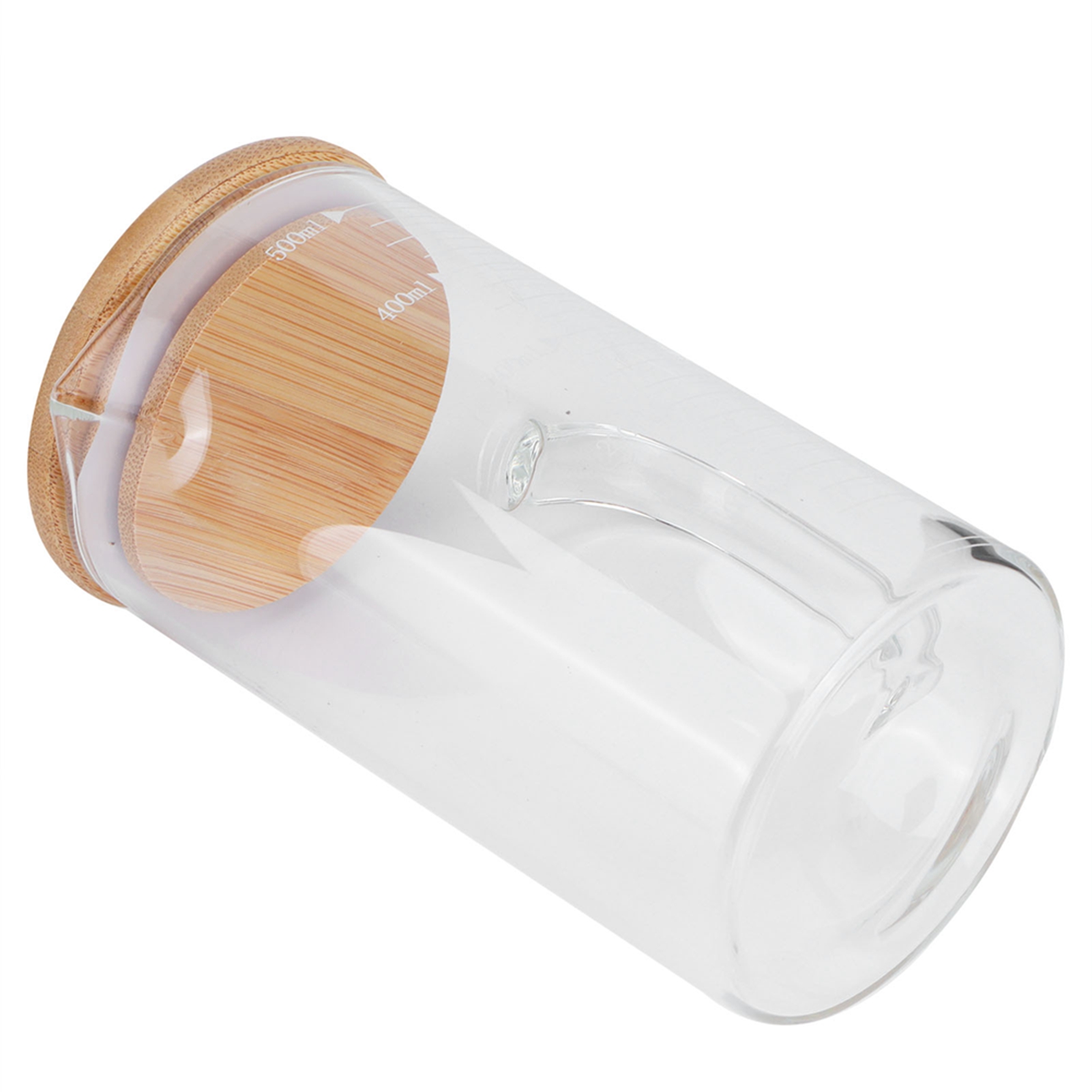Messbecher Aus Borosilikatglas Mit Deckel, Hitzebeständig, Für Hotel, Restaurant, Zuhause (500 Ml)