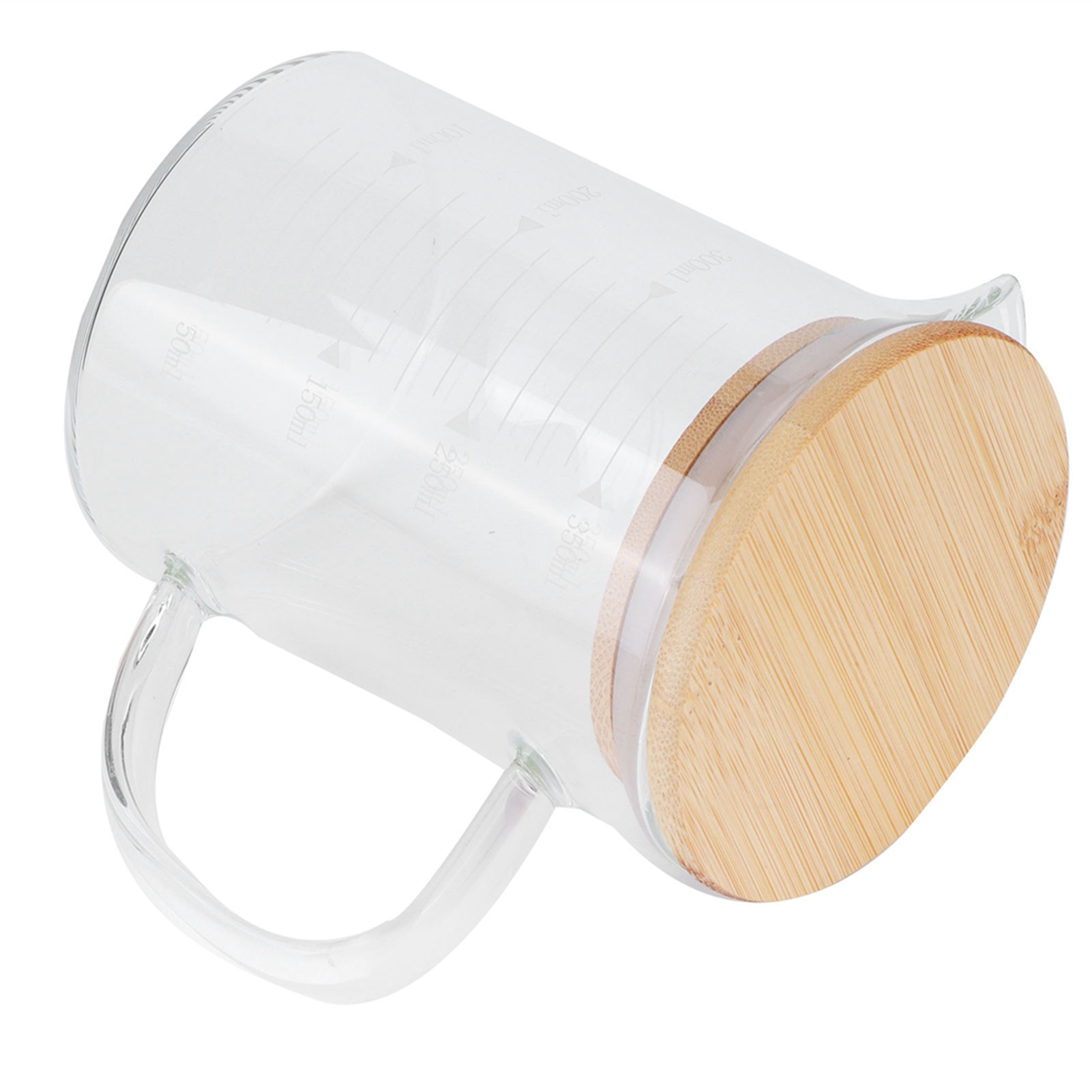 Messbecher Aus Borosilikatglas Mit Deckel, Hitzebeständig, Für Hotel, Restaurant, Zuhause (350 Ml)