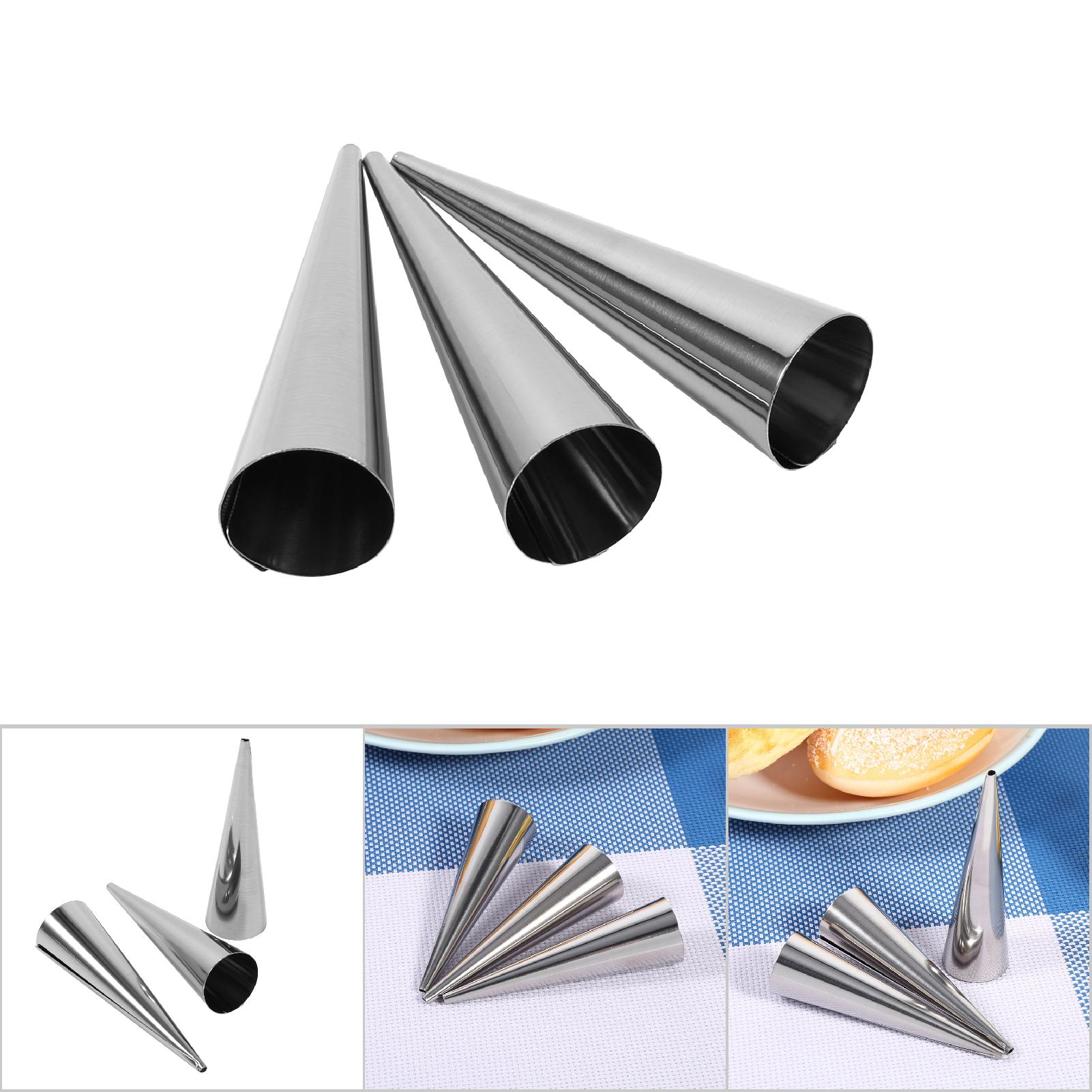 3er-pack Edelstahl-backform Für Dessert-cannoli, Croissants Und Andere Backformen Mit Antihaftbeschichtung (s)