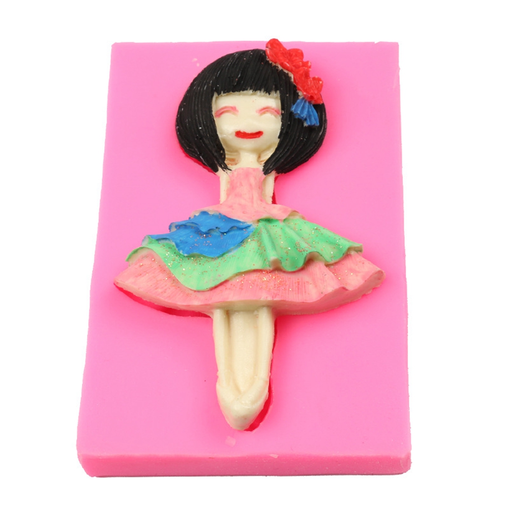 Silikon-kuchenform Mit Balletttänzerin-muster, Pudding- Und Dessertform, Backform, Seifenherstellungswerkzeug