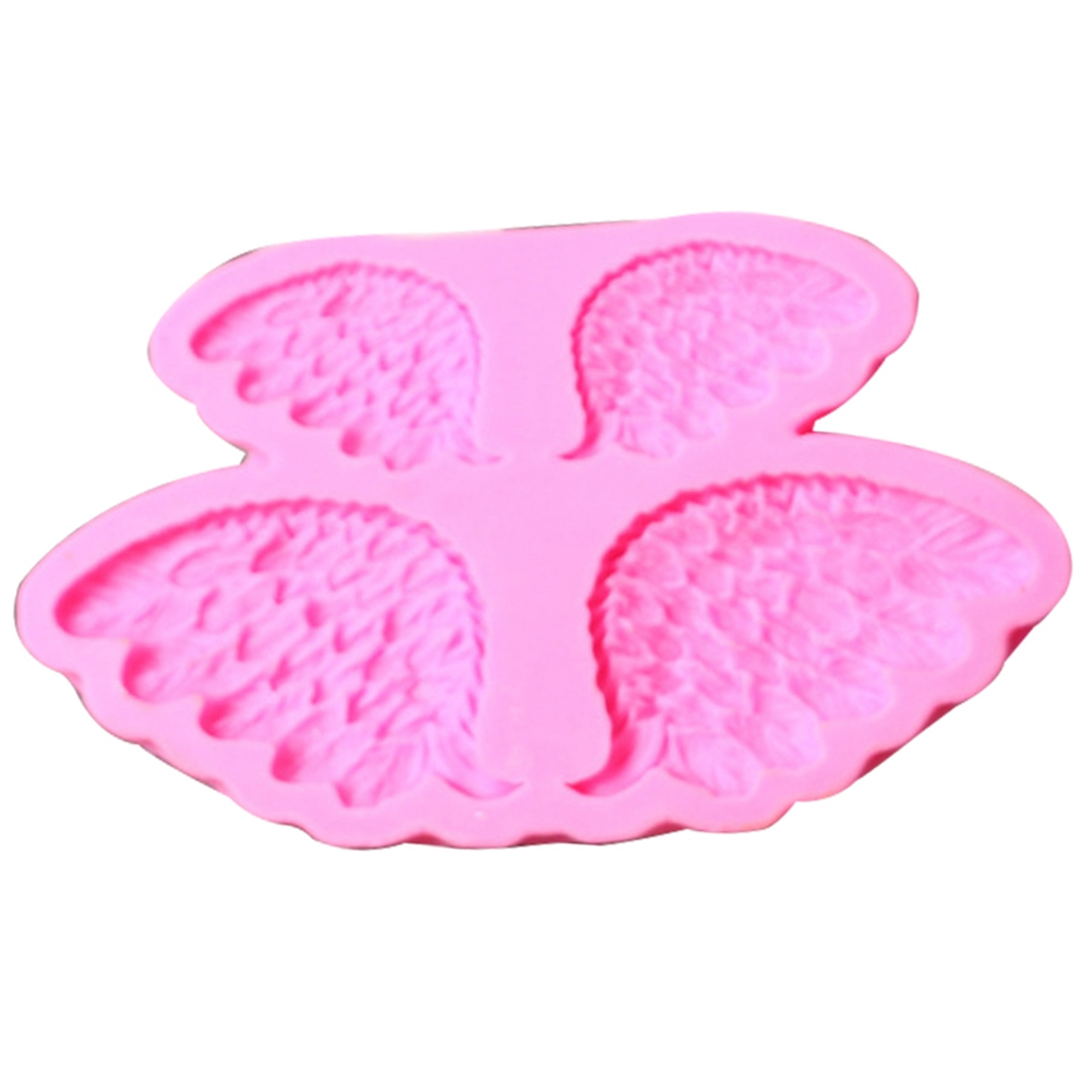 Silikon-kuchenform Mit Engelsflügelmuster, Pudding-dessert-backform, Diy-form, Seifenherstellungswerkzeug