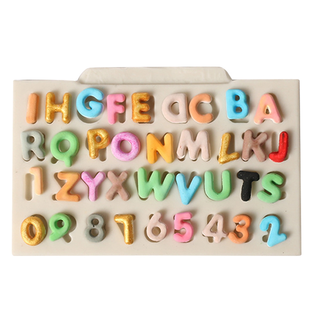Silikon-kuchenform Mit Englischen Großbuchstaben Und Zahlenmuster, Backform Zum Selbermachen