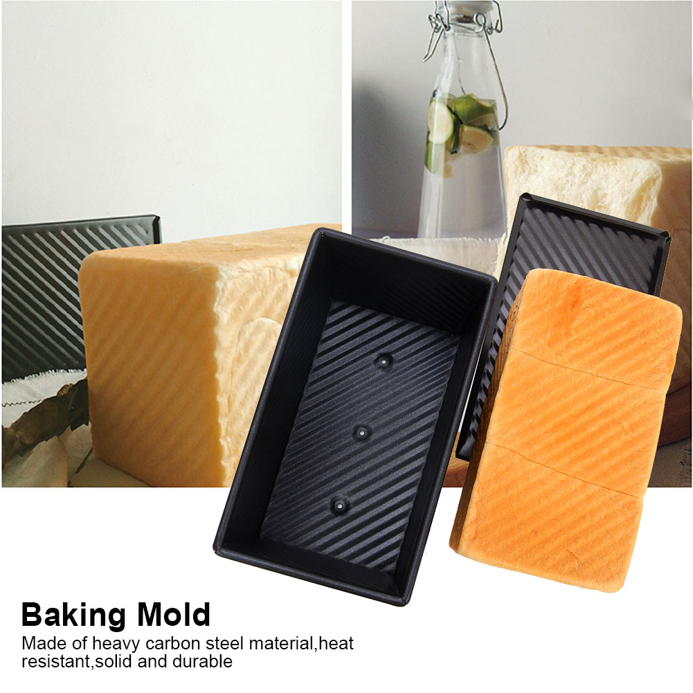 Backform Aus Kohlenstoffstahl, Antihaftbeschichtet, Für Toast Und Desserts, Mit Deckel