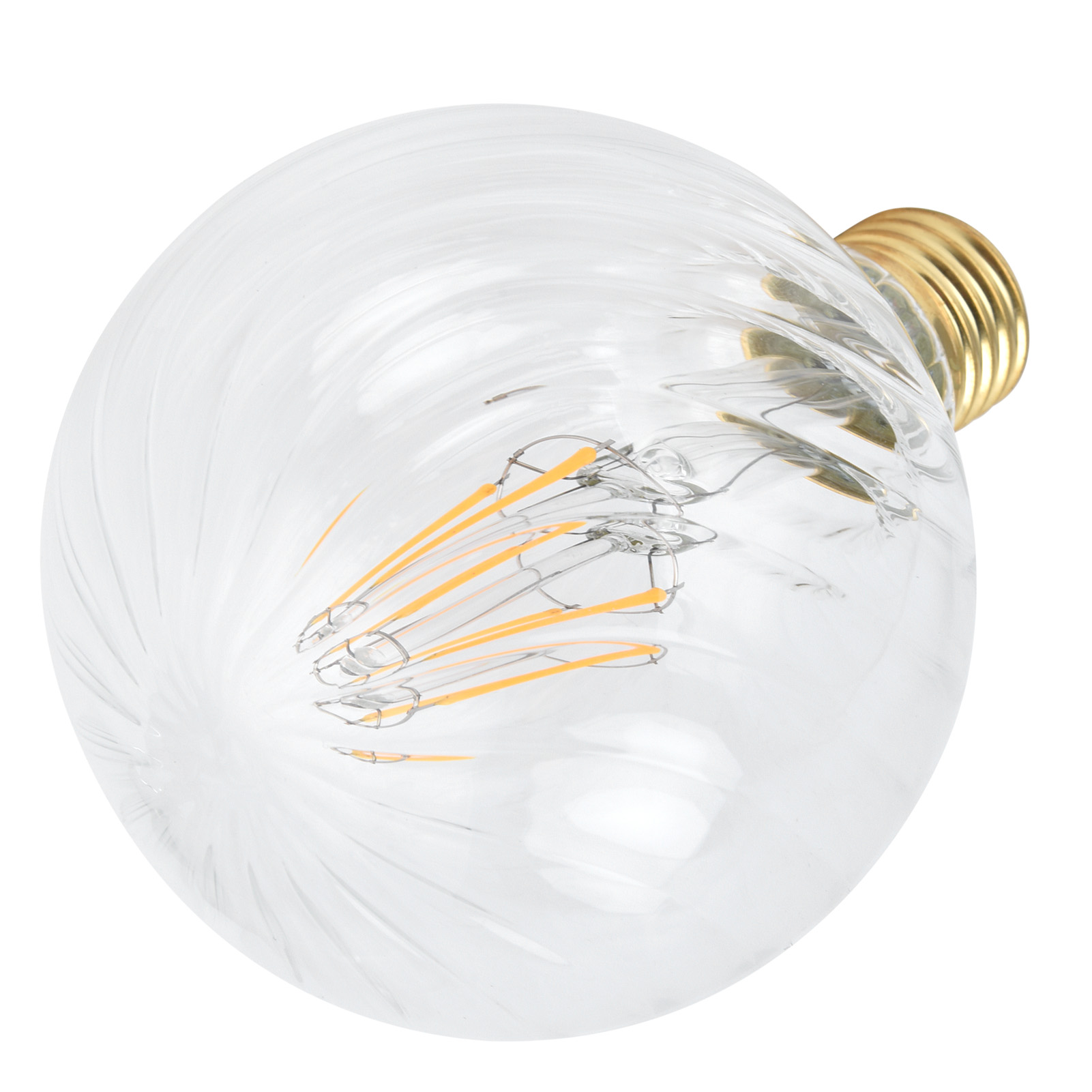 G95 Led-filamentlampe E27 4w Dimmbare Glühbirne Für Hotel- Und Café-dekoration, Warmweiß, Transparent