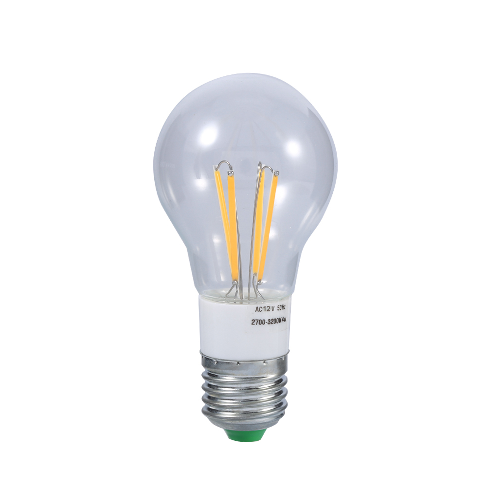 E27 12v Cob Led-filamentlampe 360 Grad Nicht Dimmbar Licht Neu (4w Warmweiß)