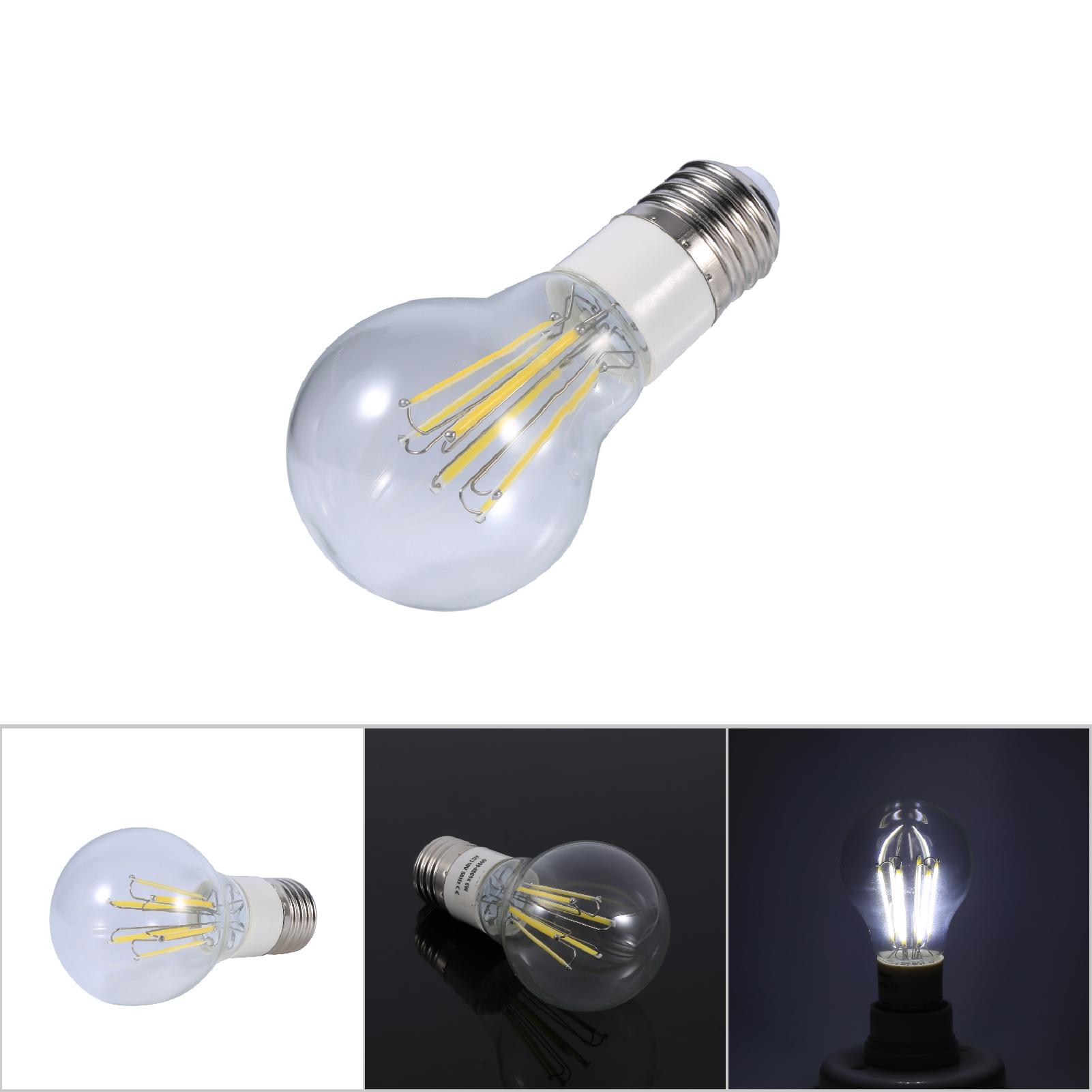 E27 12v Cob Led-filamentlampe 360 Grad Nicht Dimmbar Licht Neu (6w Kaltweiß)