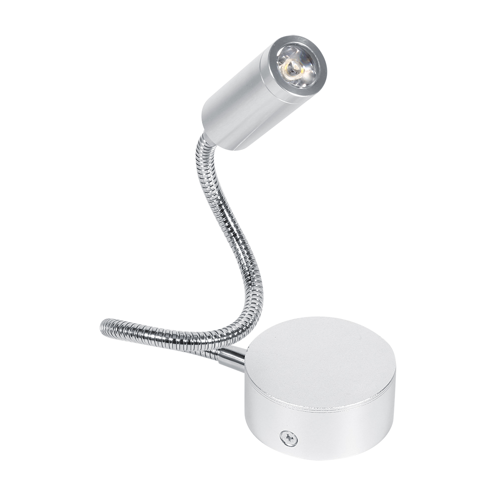Ac85-265v 3w Kaltweiße Led-bettlampe Zum Lesen Und Arbeiten Mit Flexiblem Schwanenhals (3w Kaltweiß)