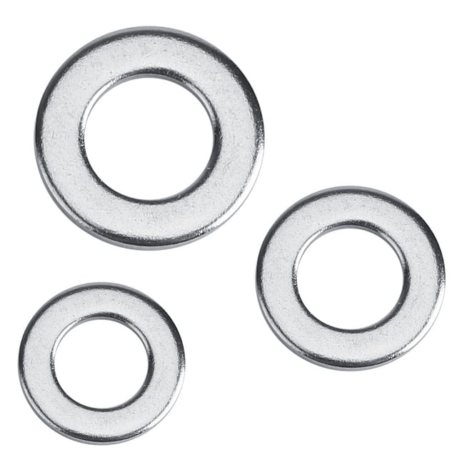 300-teiliges Sortiment An Flachen Unterlegscheiben Aus Edelstahl (m2–m6), Inklusive Kunststoffkoffer