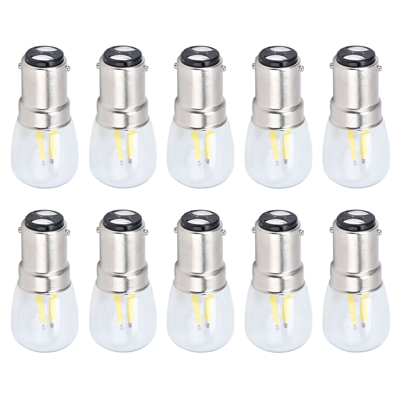 10 Stück 2w B15d Glühbirnen 6500k Für Kronleuchter, Wandlampen Und Tischlampen, Weißes Licht, Ac/dc 24v