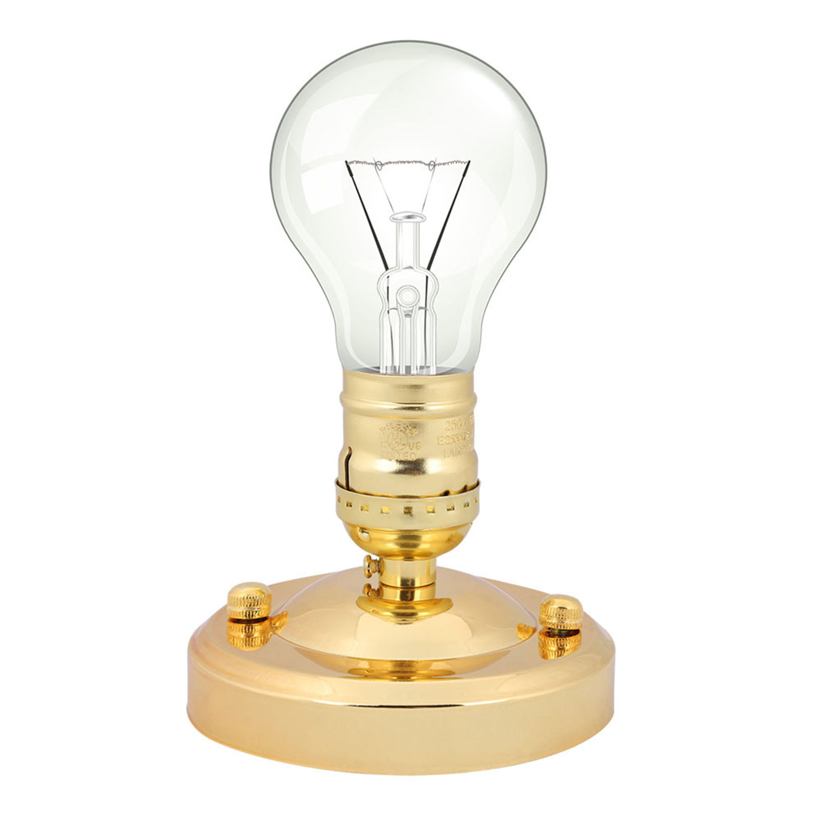 E26/e27 Vintage Industrie Decken-/wandleuchtenfassung, Pendelleuchte, Lampenfassung, Gold