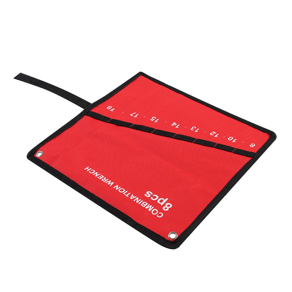 Mehrfach Aufrollbare Werkzeugaufbewahrungstasche Mit Schraubenschlüsselhalter, Zangenhalter, Canvas-organizer (8 Taschen)
