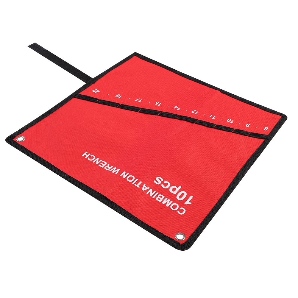 Mehrfach Aufrollbare Werkzeugaufbewahrungstasche Mit Schraubenschlüsselhalter, Zangenhalter, Canvas-organizer (10 Taschen)