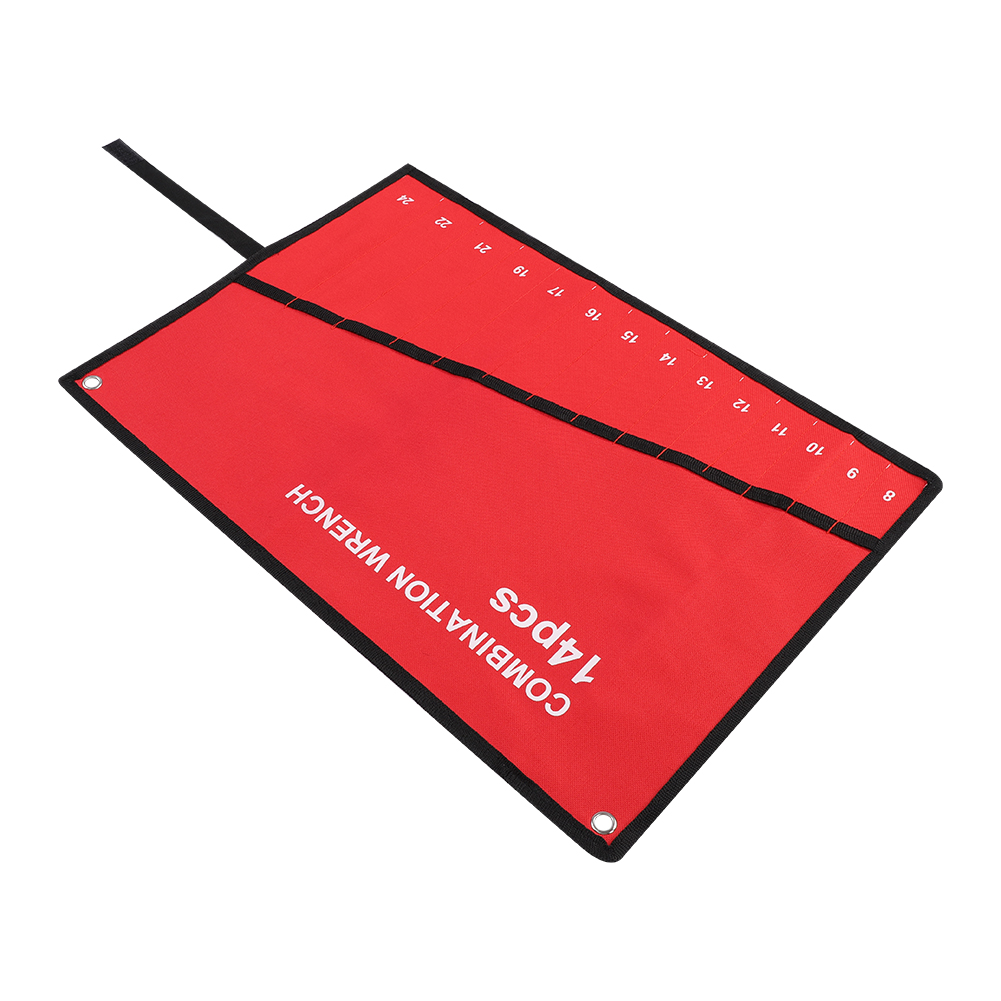 Mehrfach Aufrollbare Werkzeugaufbewahrungstasche Mit Schraubenschlüsselhalter, Zangenhalter, Canvas-organizer (14 Taschen)