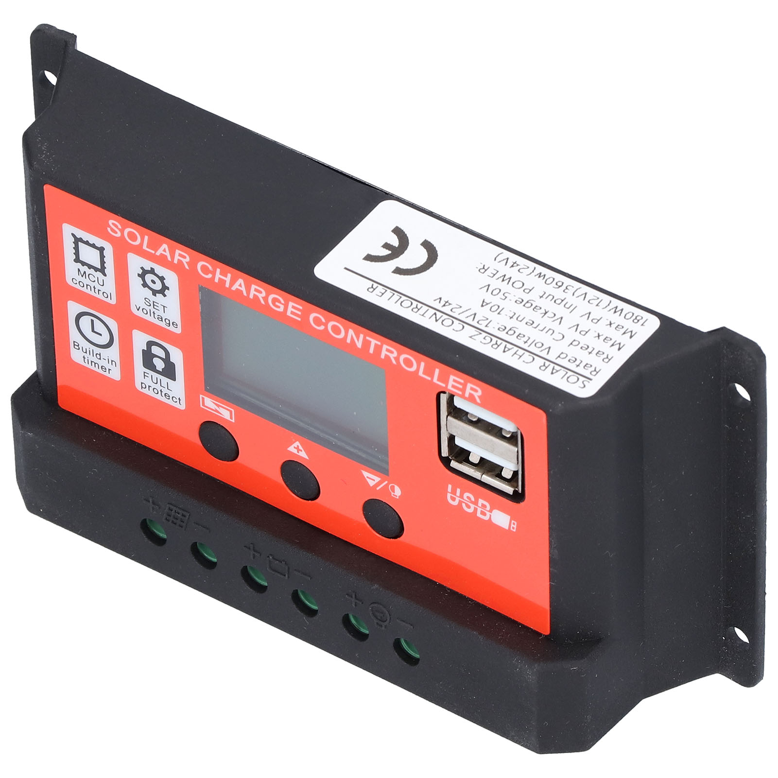 10a 12v/24v Pwm Lcd Solar-laderegler Für Photovoltaik-modulsysteme
