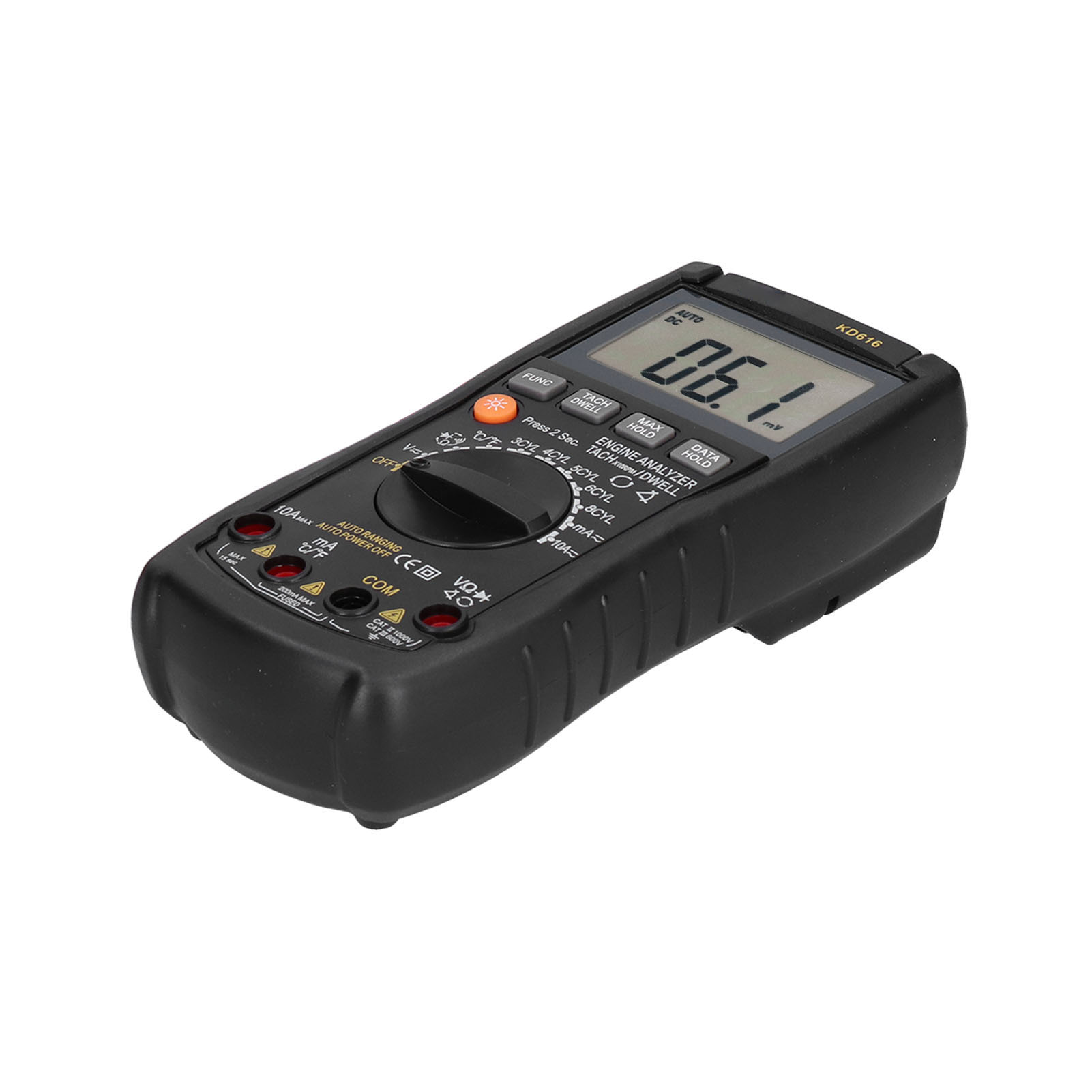 Multifunktions-digitalmultimeter Mit Intelligenter Hintergrundbeleuchtung, Lcd-display, Automatischer Bereichswahl, Temperaturmessung Und Voltmeter Kd616