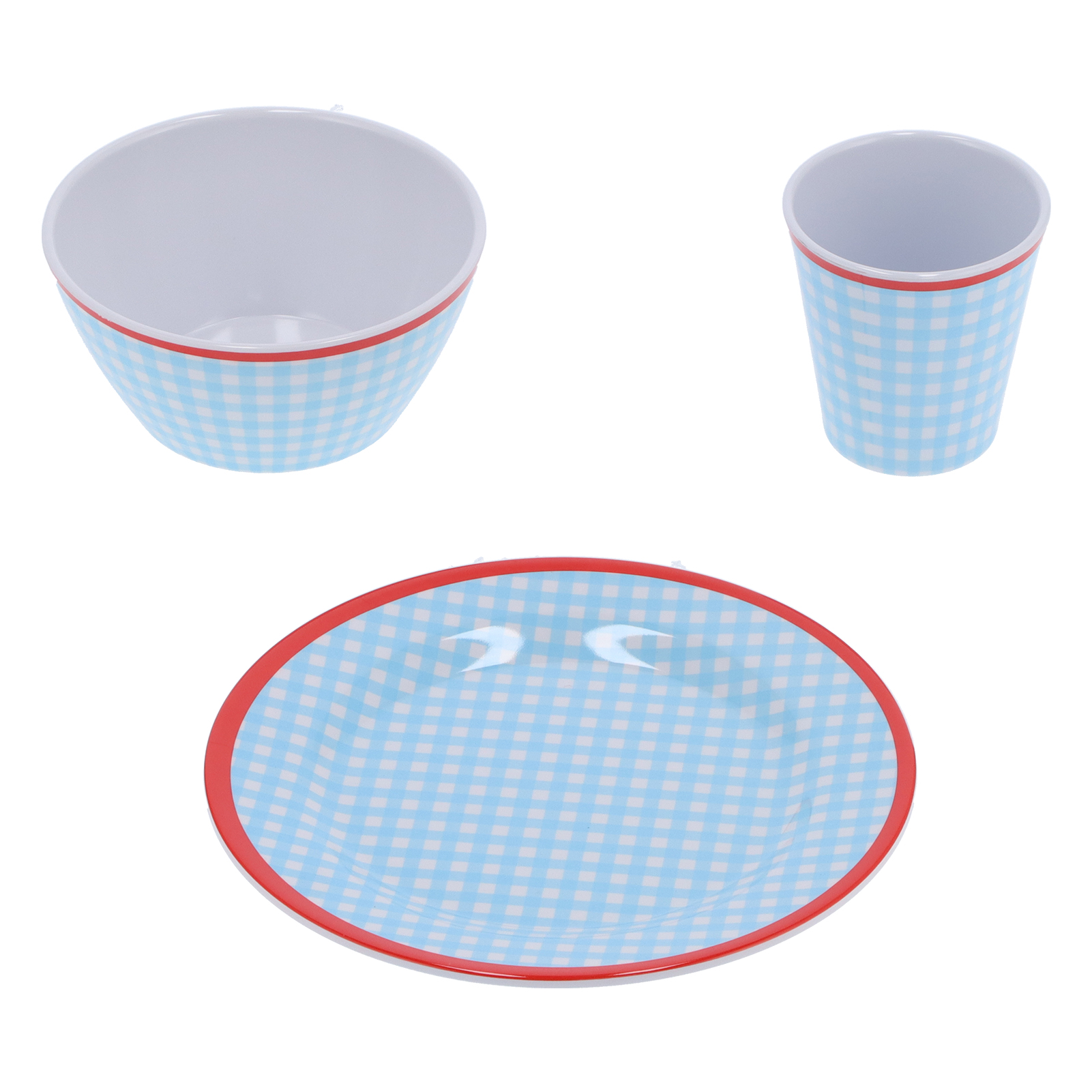 12-teiliges Haushaltsgeschirr-set, Hellblaue Gitterbecher, Schüsseln Und Teller Für Küche Und Restaurant