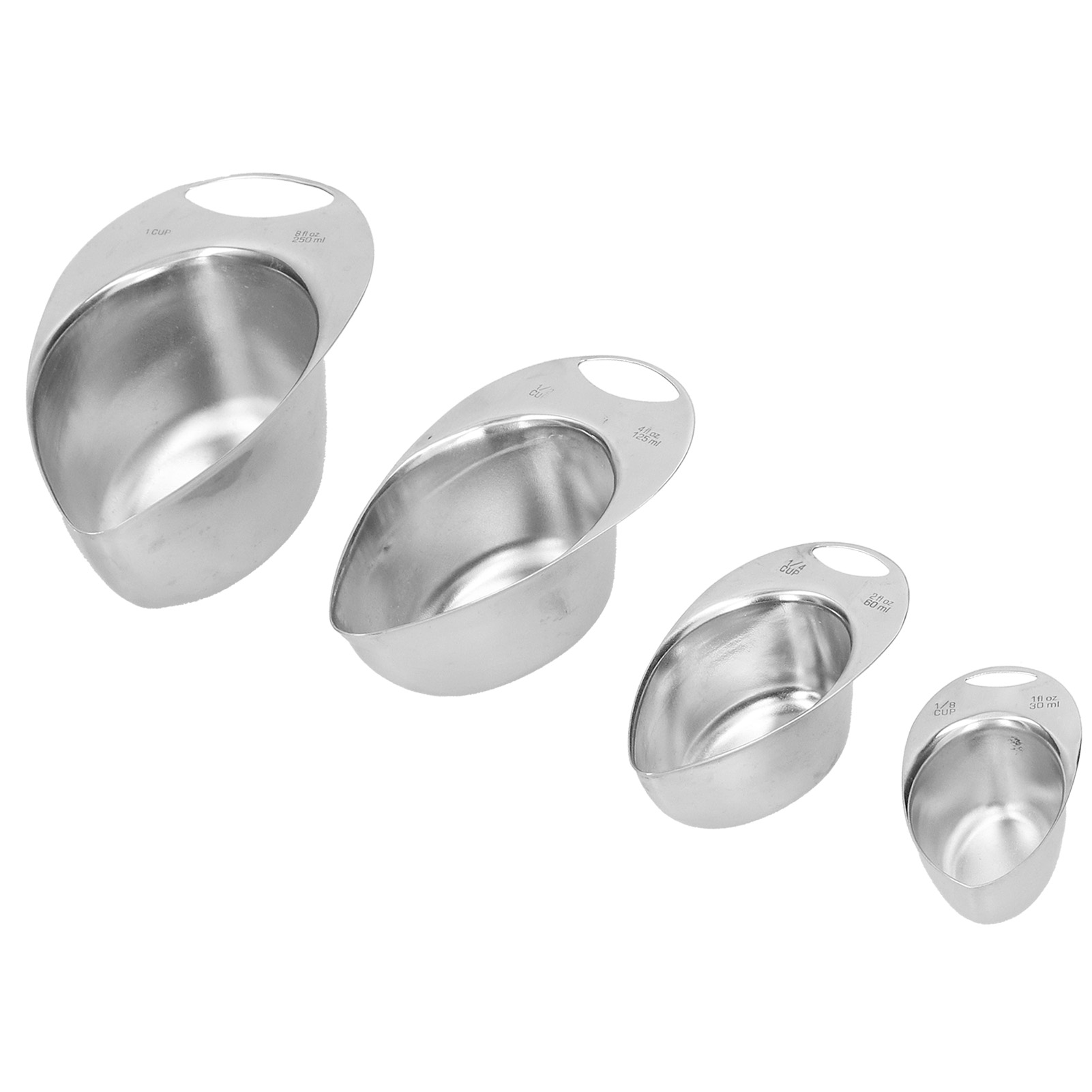 4-teiliges Messlöffel-set Aus Edelstahl, Messbecher, Küchenhelfer Für Bäckerei Und Haushalt