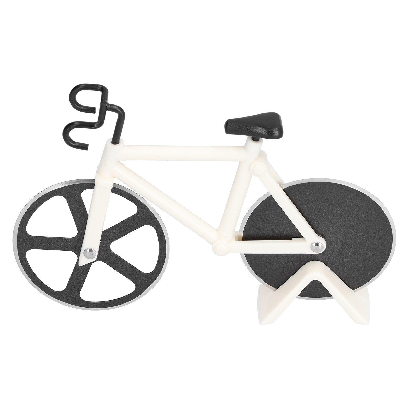 Fahrradförmiger Pizzaschneider Mit Kunststofffuß, Pizzaroller, Backwerkzeug Für Die Heimische Küche