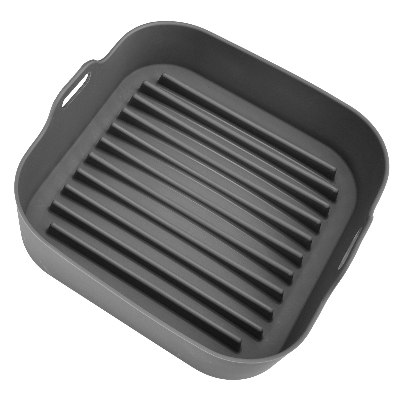 Silikon-ersatzeinsatz Für Fritteusen, Multifunktionaler Quadratischer Silikonkorb Für 25 Cm Fritteusen, Zubehör, Grau