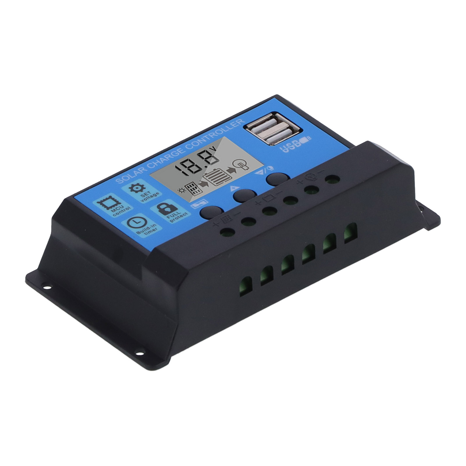 30a 12v 24v 2-wege-mos-solarladeregler Pwm 3-stufiger Batterieregler Solarmodulregler
