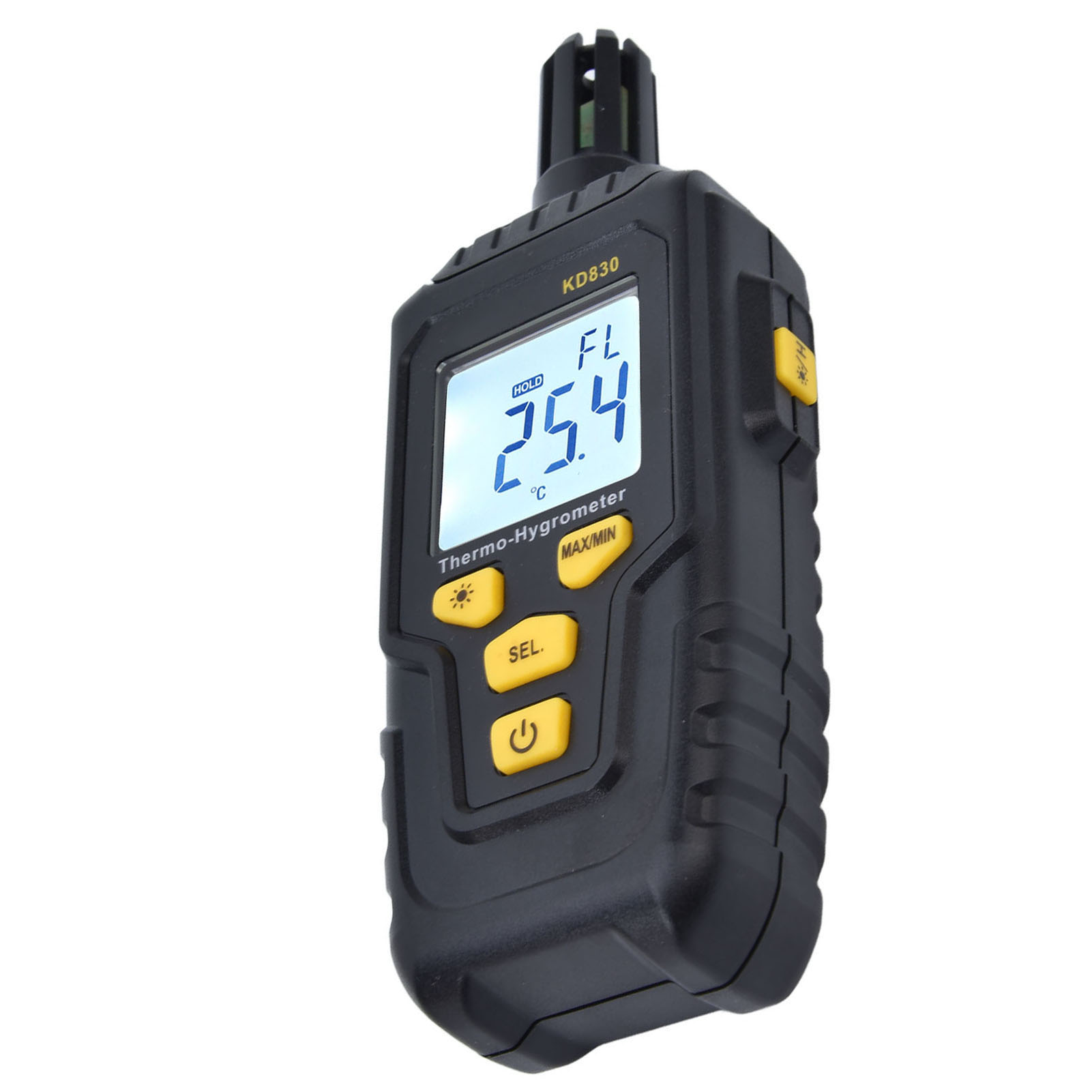 Digitales Anemometer Mit Lcd-hintergrundbeleuchtung, Windgeschwindigkeitsmesser, Temperatur- Und Feuchtigkeitsmessgerät Kd830