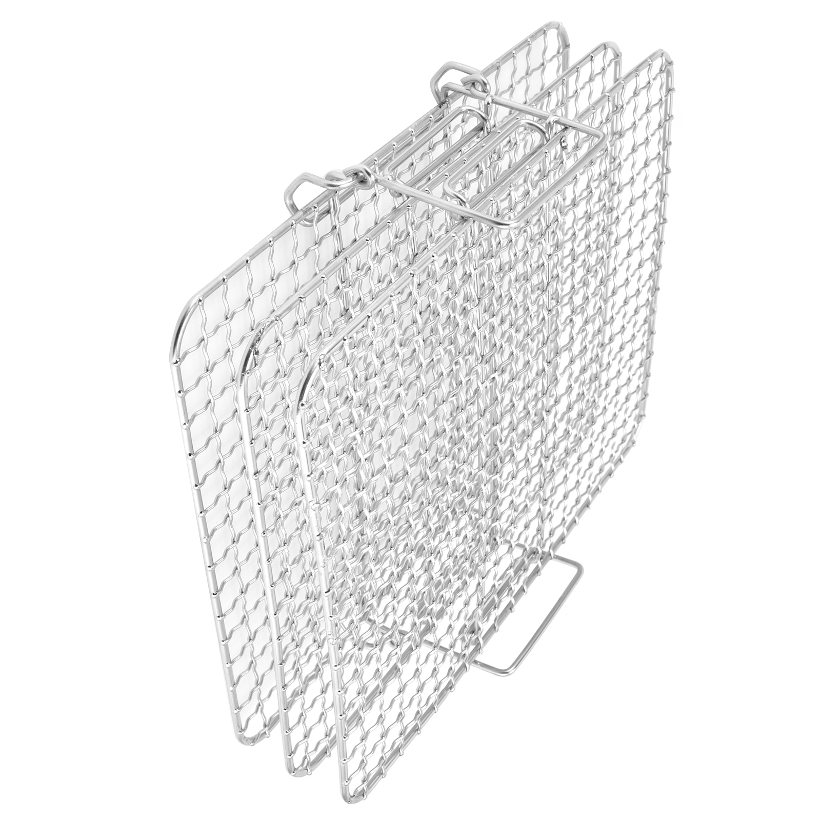 3-stöckiges Kühlrost-set Aus Edelstahl, Back- Und Bratrost Für Foodi Ag300/ag400 Fritteusenofen-teile, 3-stöckiger Quadratischer Grill
