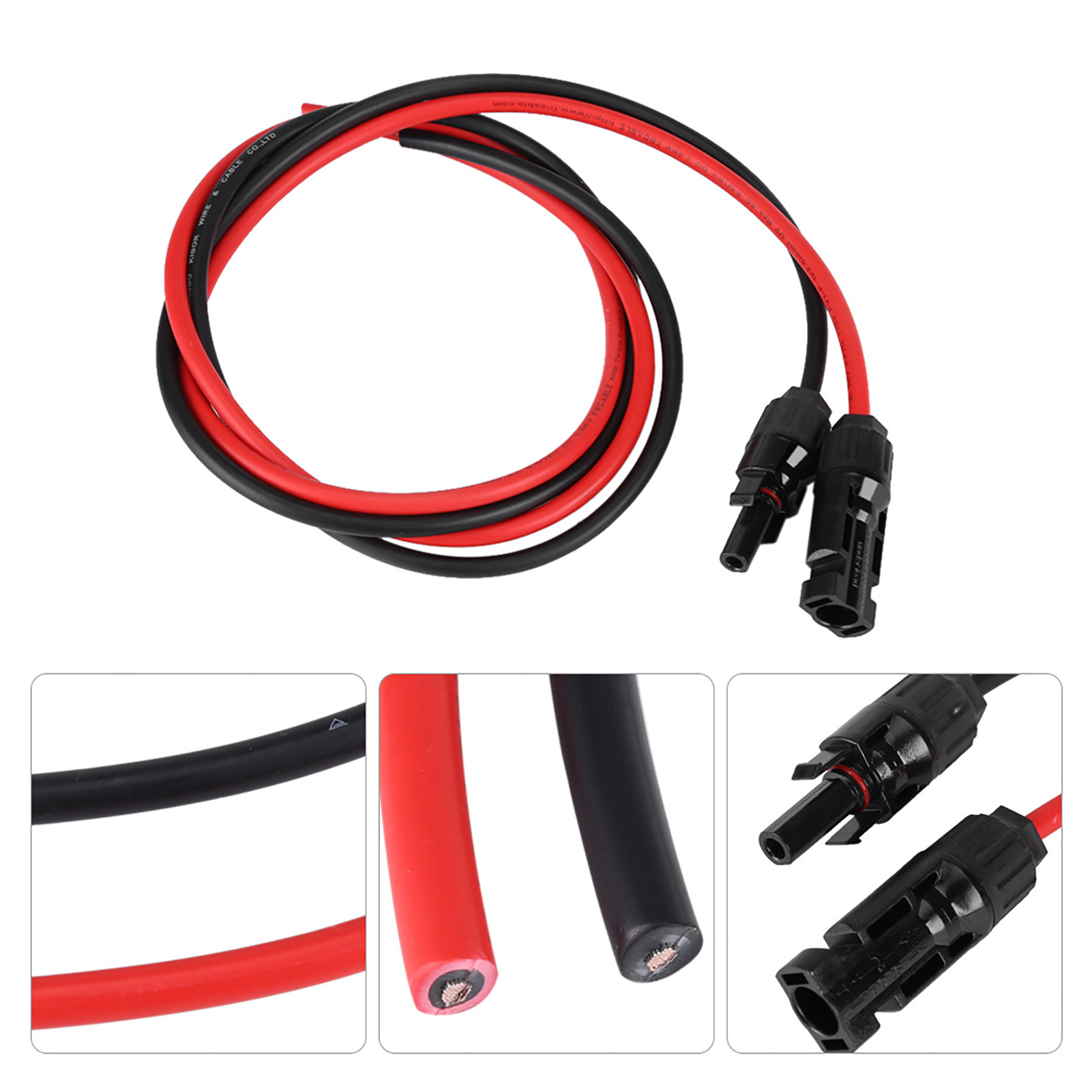 2,5 Mm Paar Rote/schwarze Solarmodul-pv-kabelstecker (männlich/weiblich)