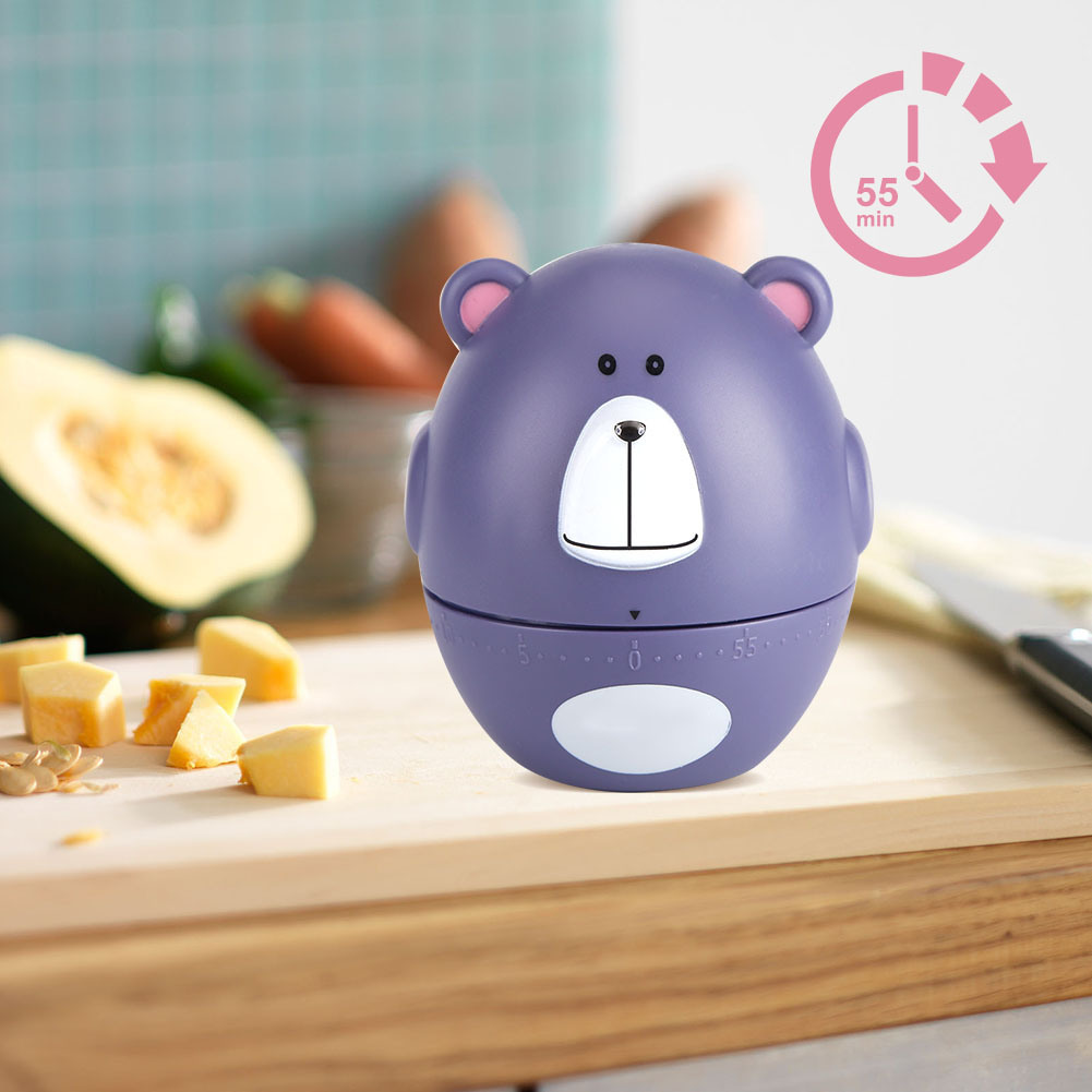 Niedlicher Mechanischer Küchentimer Mit Cartoon-motiv, 55 Minuten, Kochzubehör