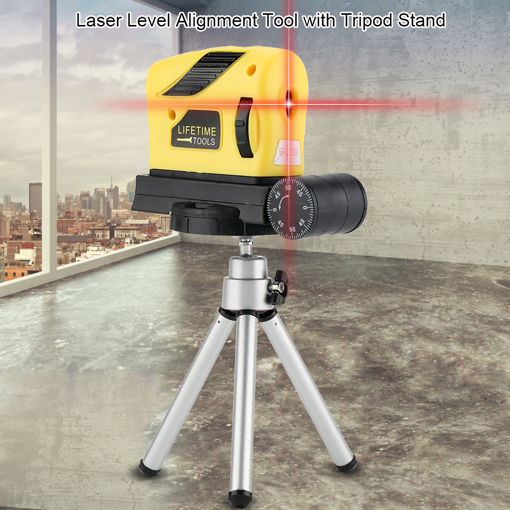 Laser-wasserwaage Zur Horizontalen Und Vertikalen Ausrichtung Von Punkten, Linien Und Kreuzen Mit Stativ