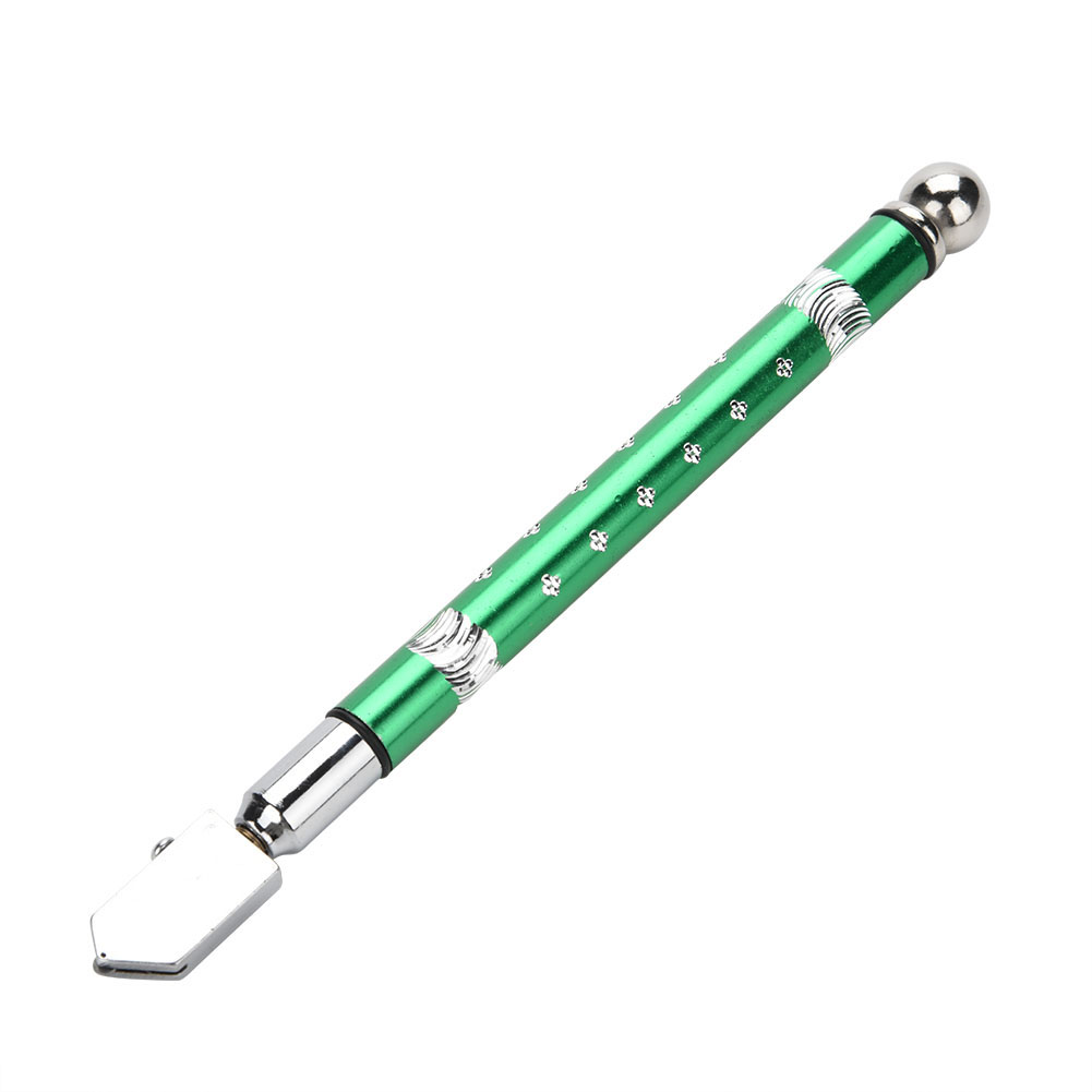 Tragbarer, Handgeführter Glasschneider Mit Rad Und Rutschfestem Griff Für Glasschnitte Von 3 Bis 15 Mm (grün)