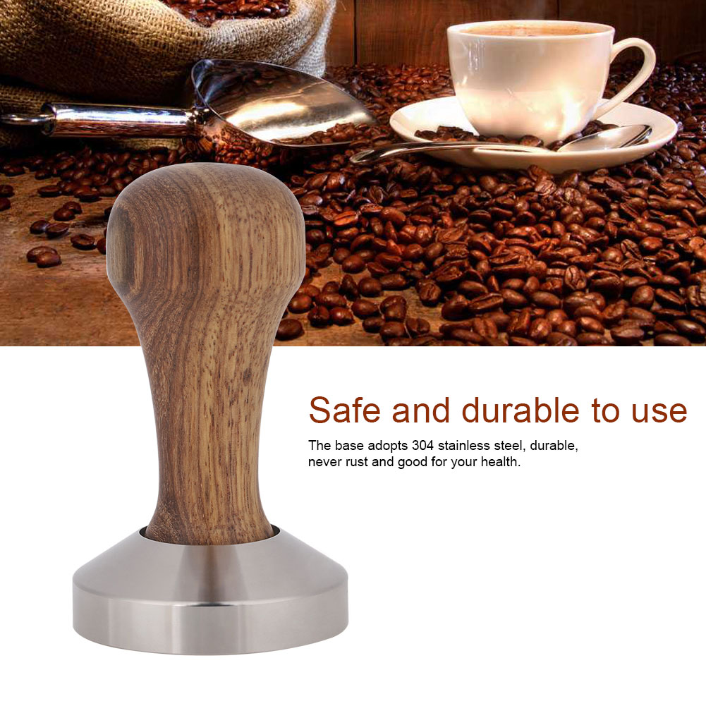 Praktischer Edelstahl-kaffee-tamper, Flacher Presshammer Für Espressopulver (51 Mm)