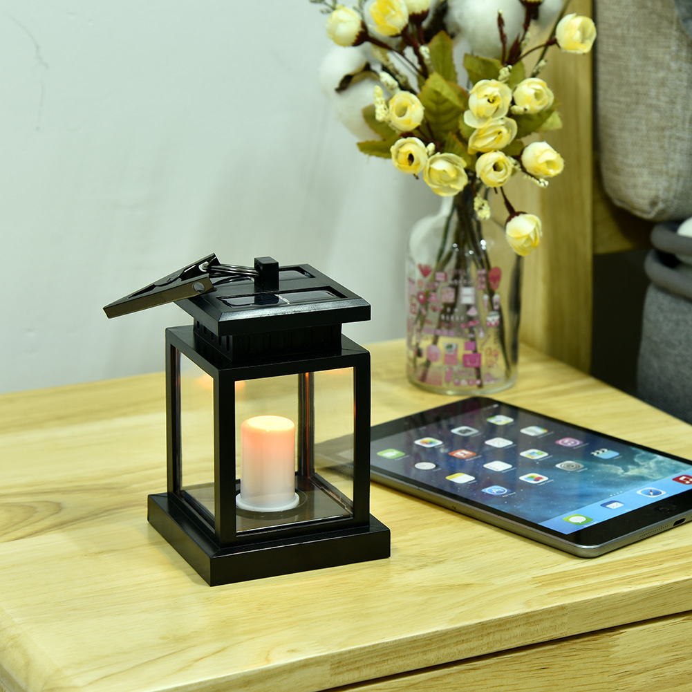 Solarbetriebene Led-gartenlaterne Mit Kerzenlichtfunktion Für Wand, Zaun Und Rasen
