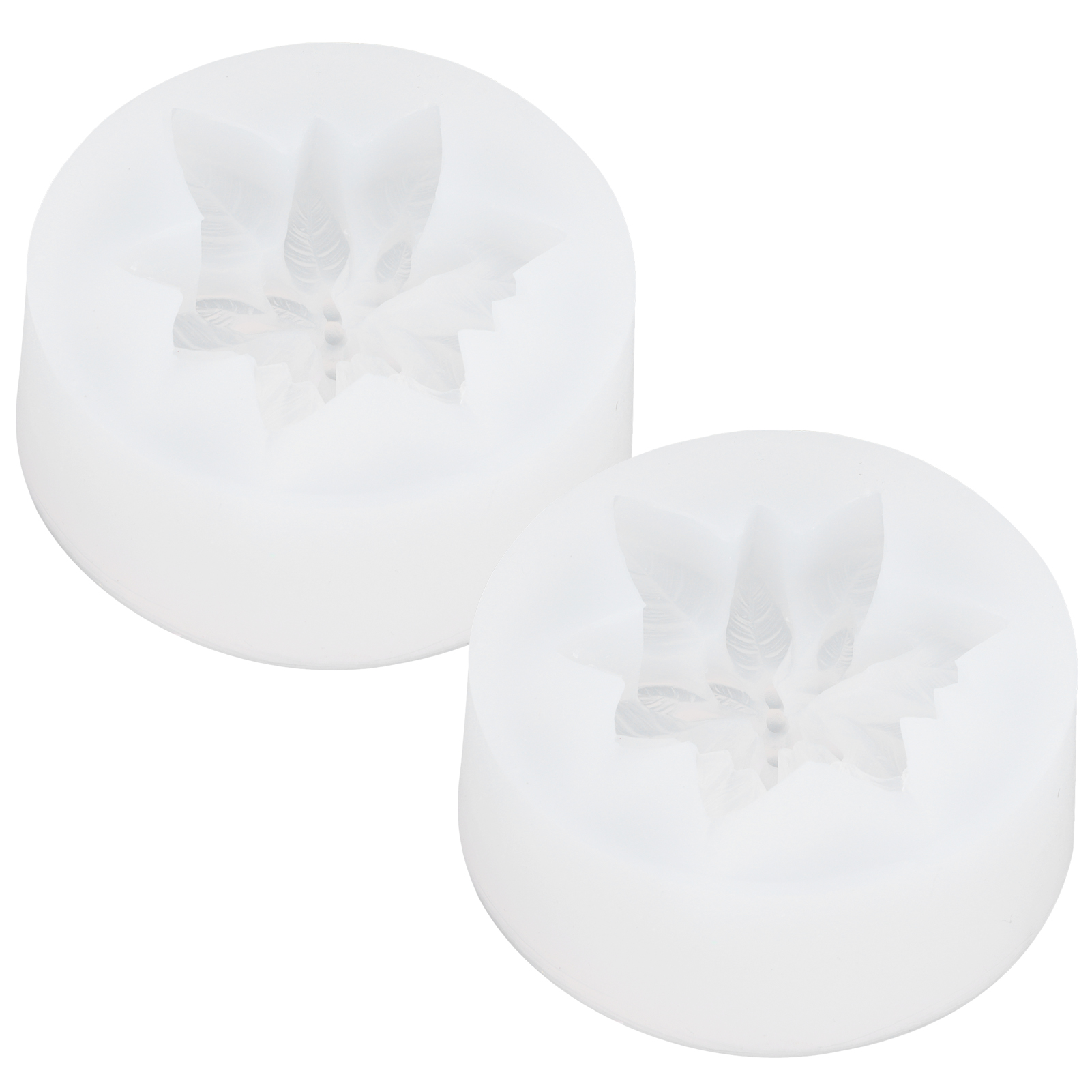2er-set Silikonformen Für Blumen, Diy-aromatherapie-kerzen, Gips, Schokoladenkuchen Und Seife