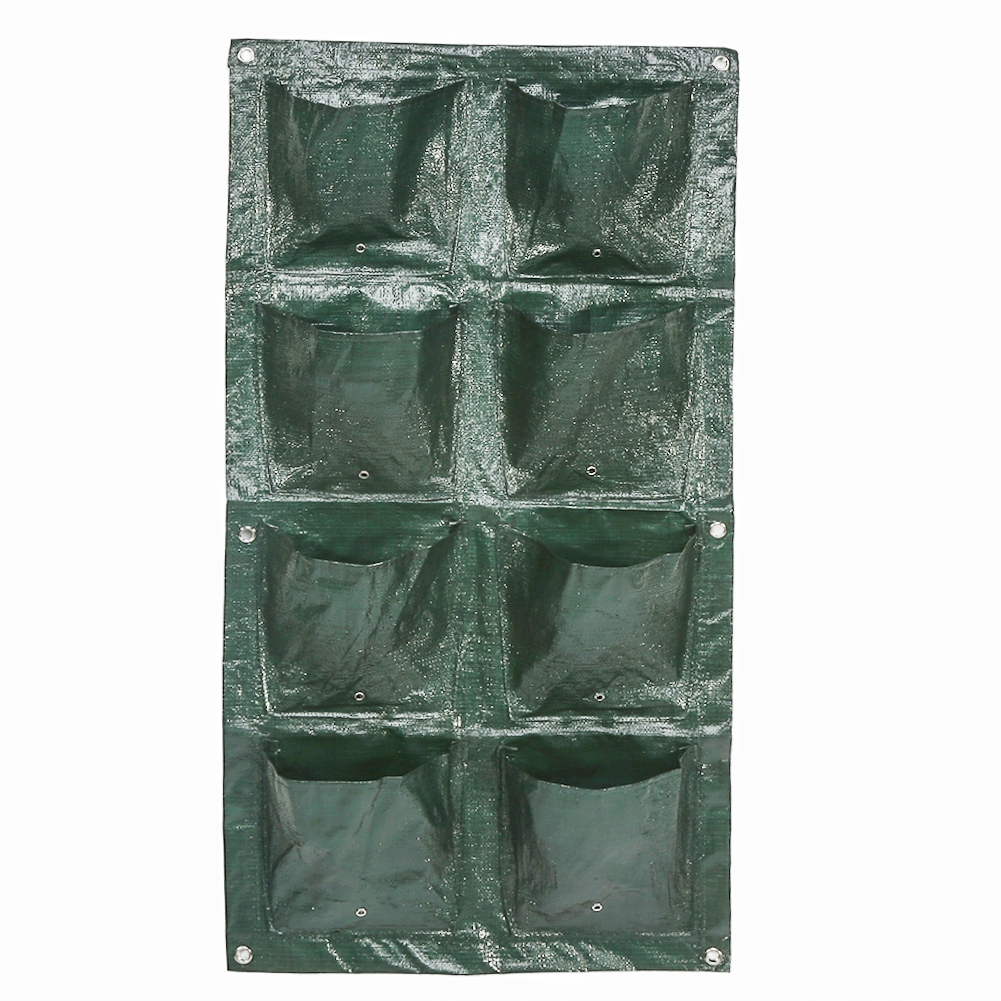 Vertikaler Garten-pflanzbeutel, Begrünender Wand-hängepflanzkasten (8 Taschen In 2 Reihen)