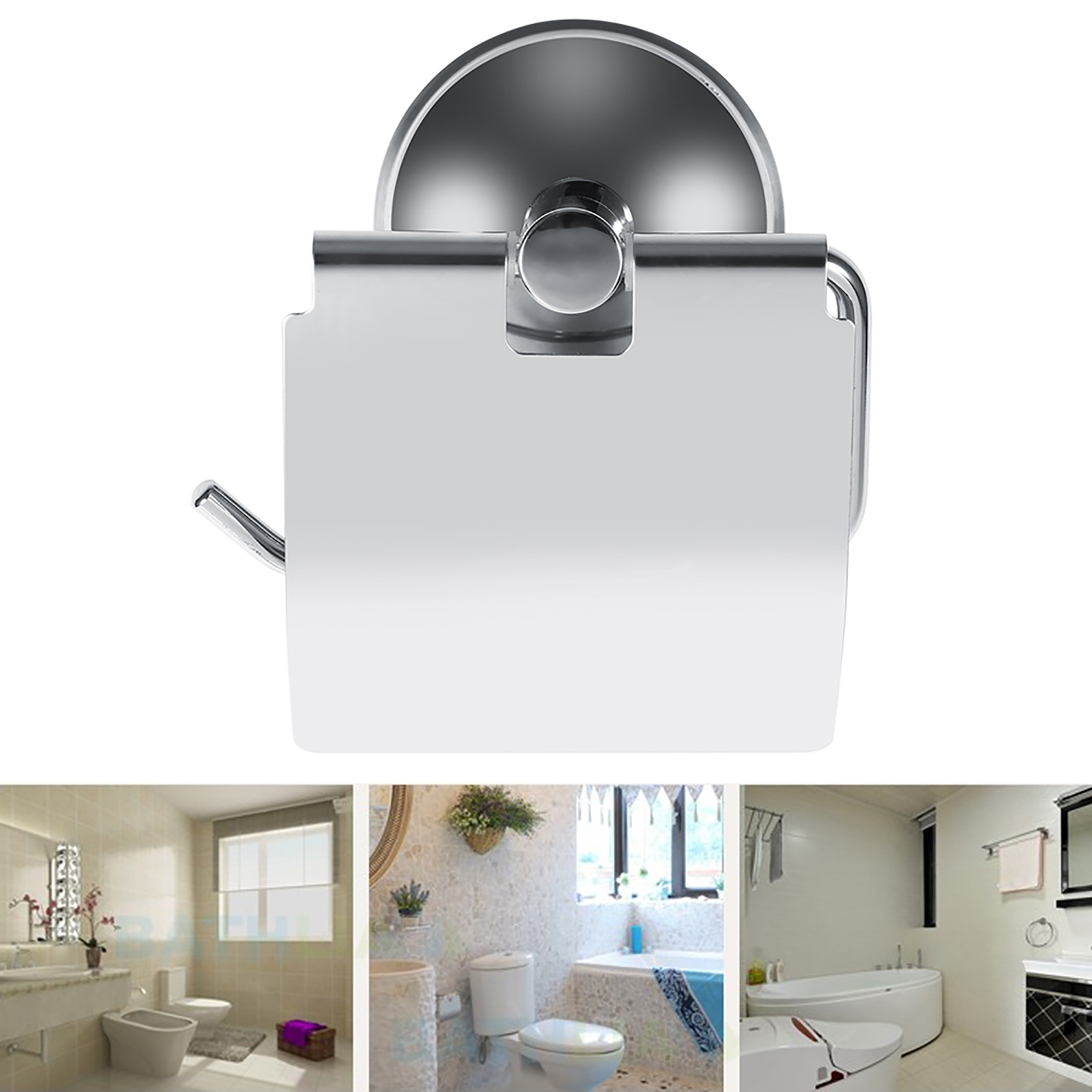 Stück Edelstahl-wand-toiletten-papierrollenhalter Mit Saugnapf, Neu