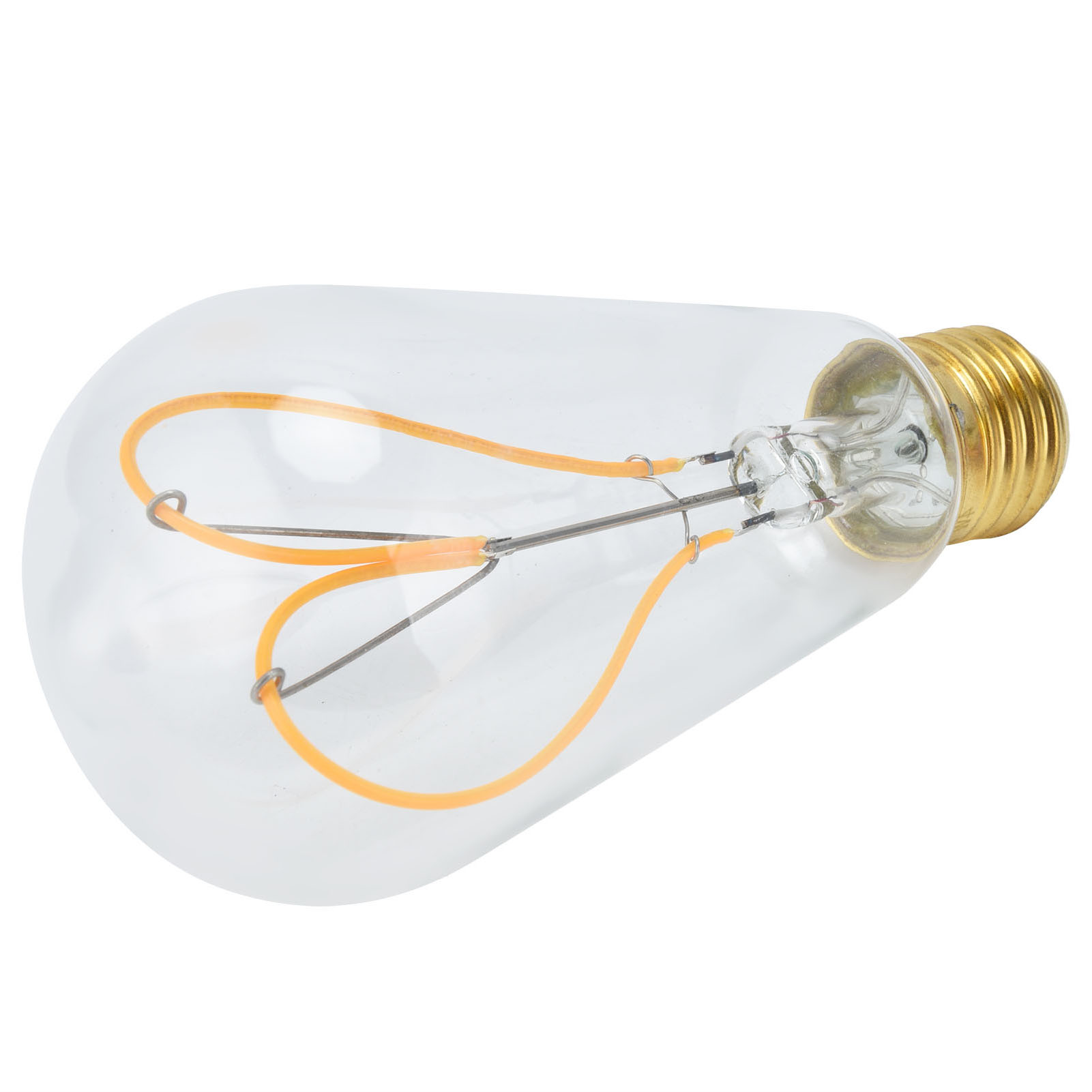 Vintage-glühbirne E27, 4 W, Hohe Lichtdurchlässigkeit, Flexibler Spiralfaden, Einstellbare Helligkeit, Warmweißes Led-licht, 220 V, Transparent