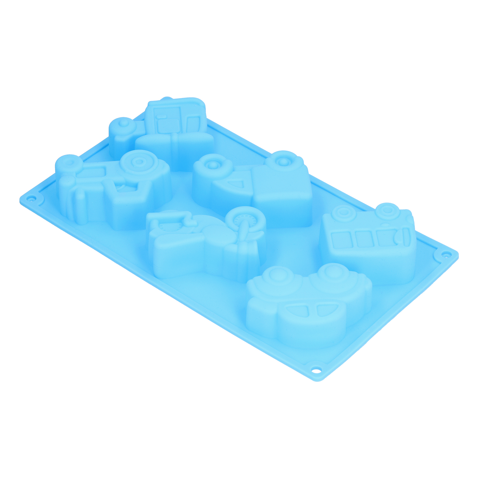 Silikon-kuchenform Mit 6-teiligem Fahrzeugmotiv, Ideal Für Backen Und Backen Zu Hause.