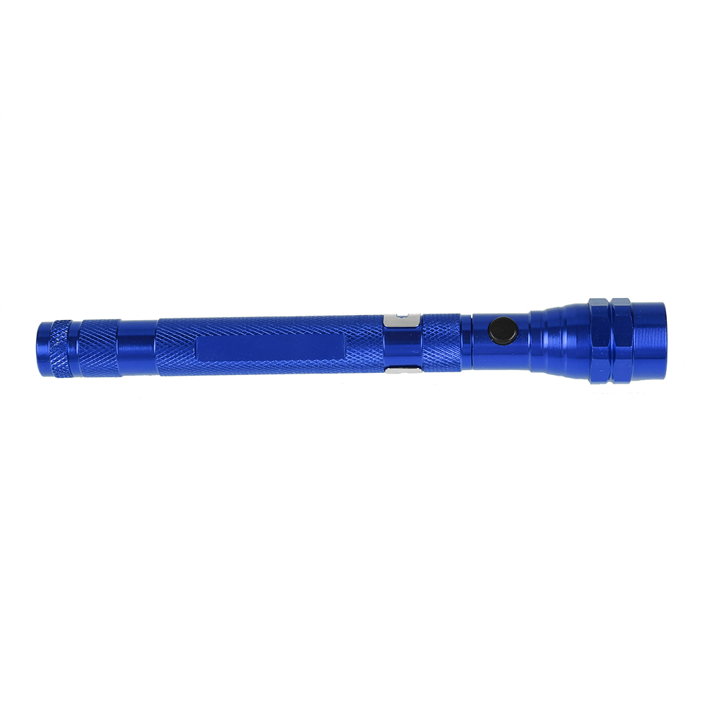 Multifunktionale Mini-led-taschenlampe, Flexibel, Teleskopisch, Drehbar, Mit Magnetischem Ende (blau)