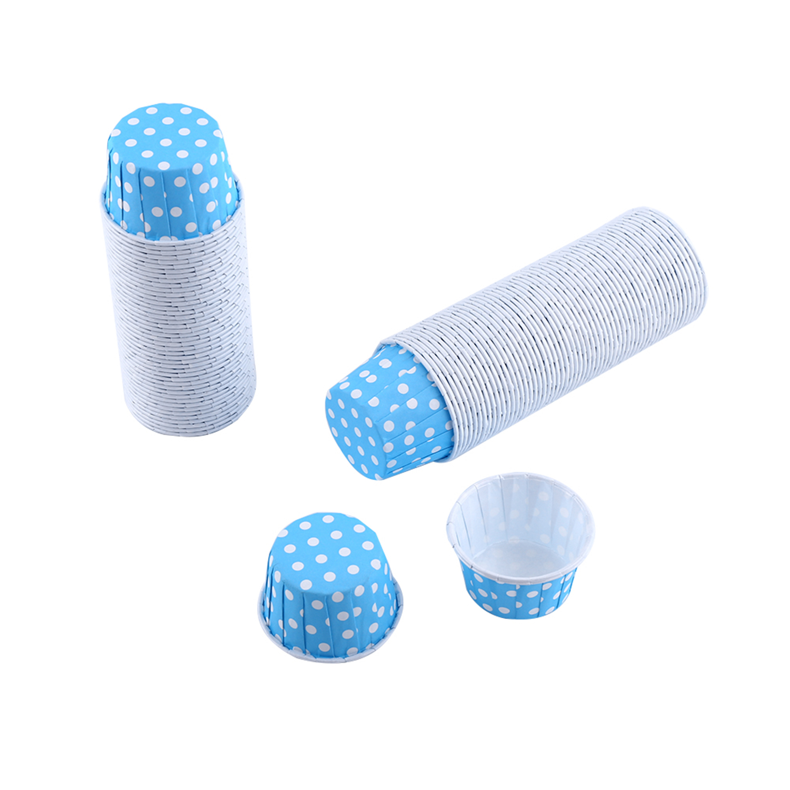 100 Stück Papier-kuchenförmchen, Cupcake-förmchen, Muffinförmchen Für Partys Und Hochzeiten, Blau
