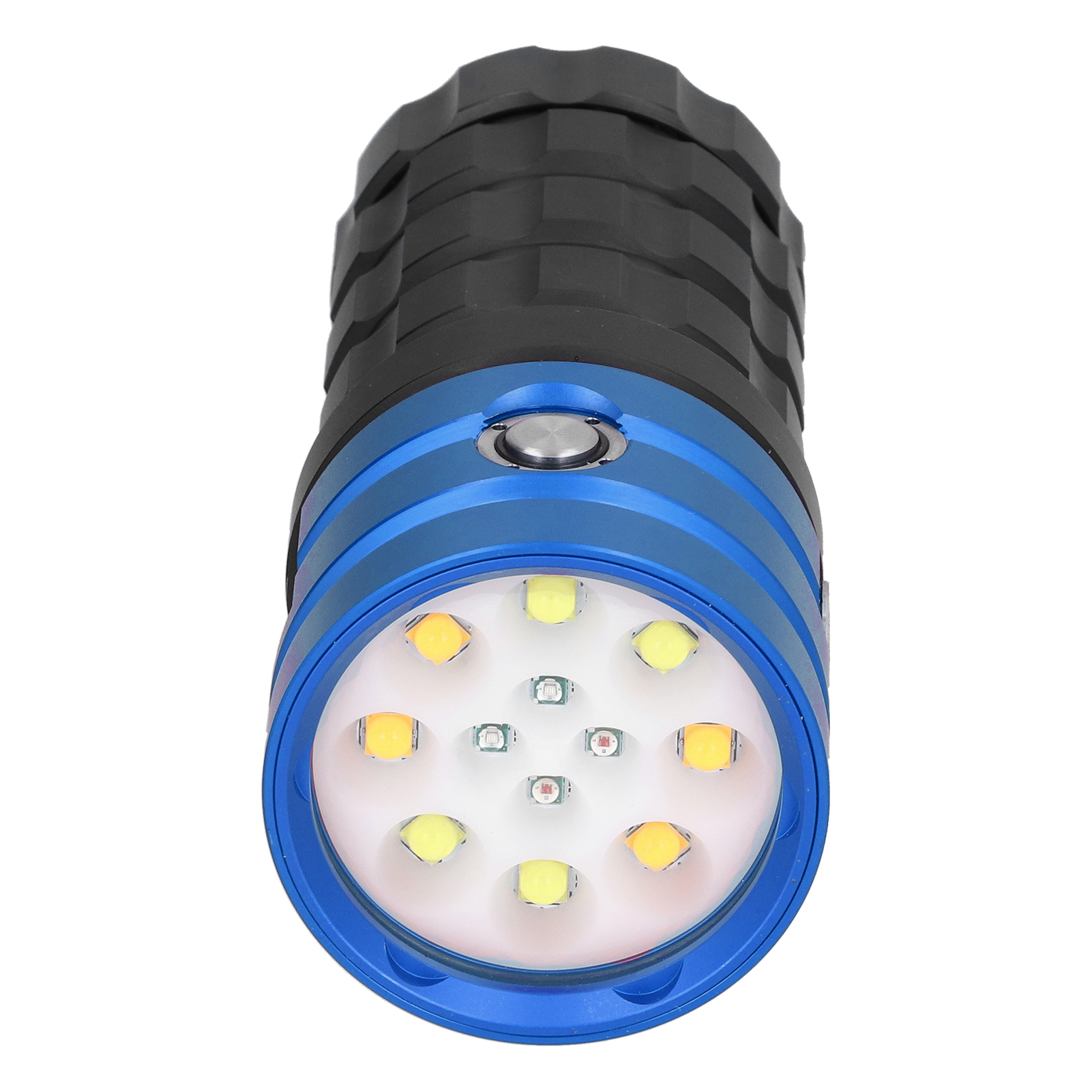 Professionelle Tauchlampe Für Tauchfotografie, 10000 Lumen, 12 Leds, Bis 100 M Unterwassertiefe, Blau