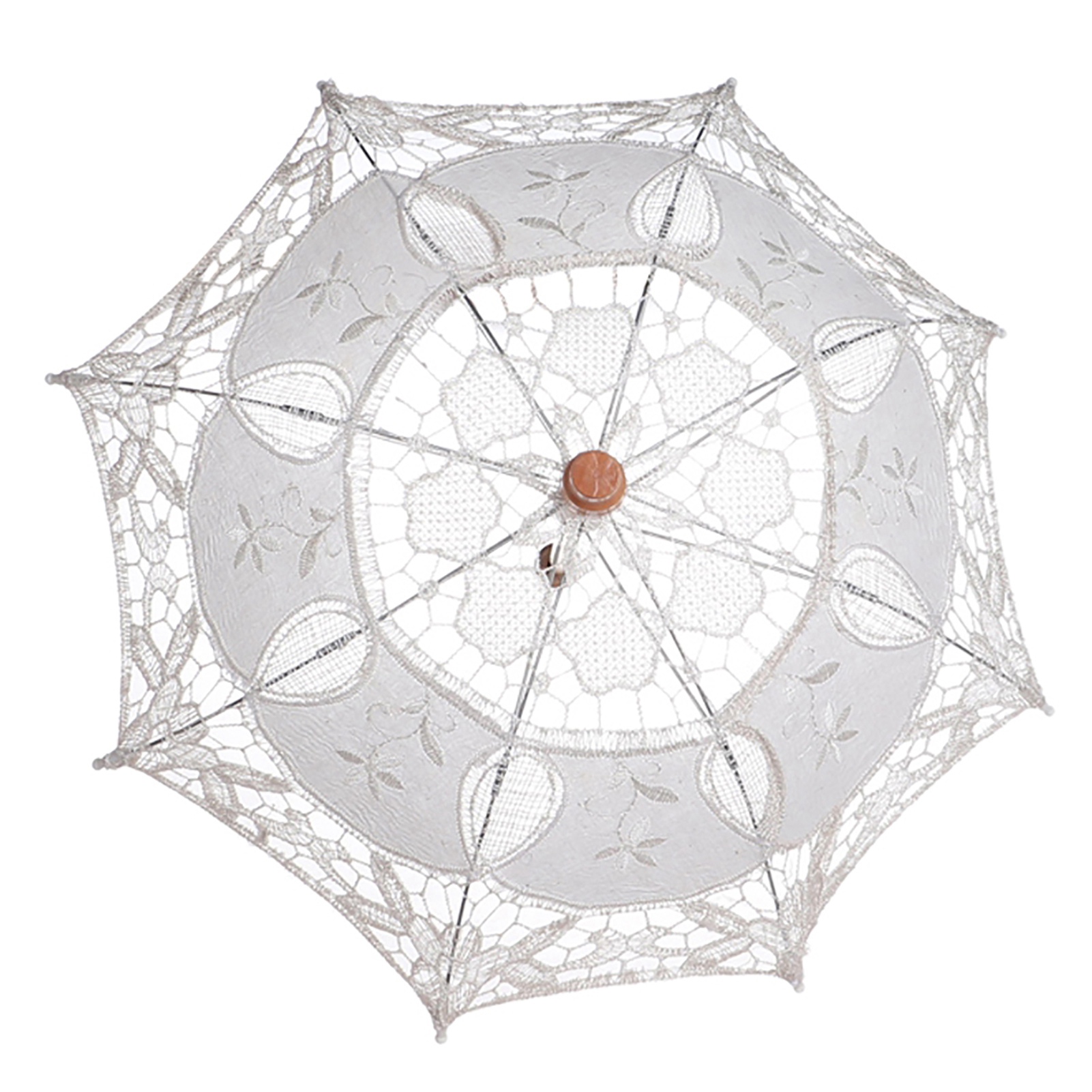 Damen-hochzeitssonnenschirm Aus Spitze, Sonnenschirm, Party-brautfoto-dekoration (elfenbein, Groß)