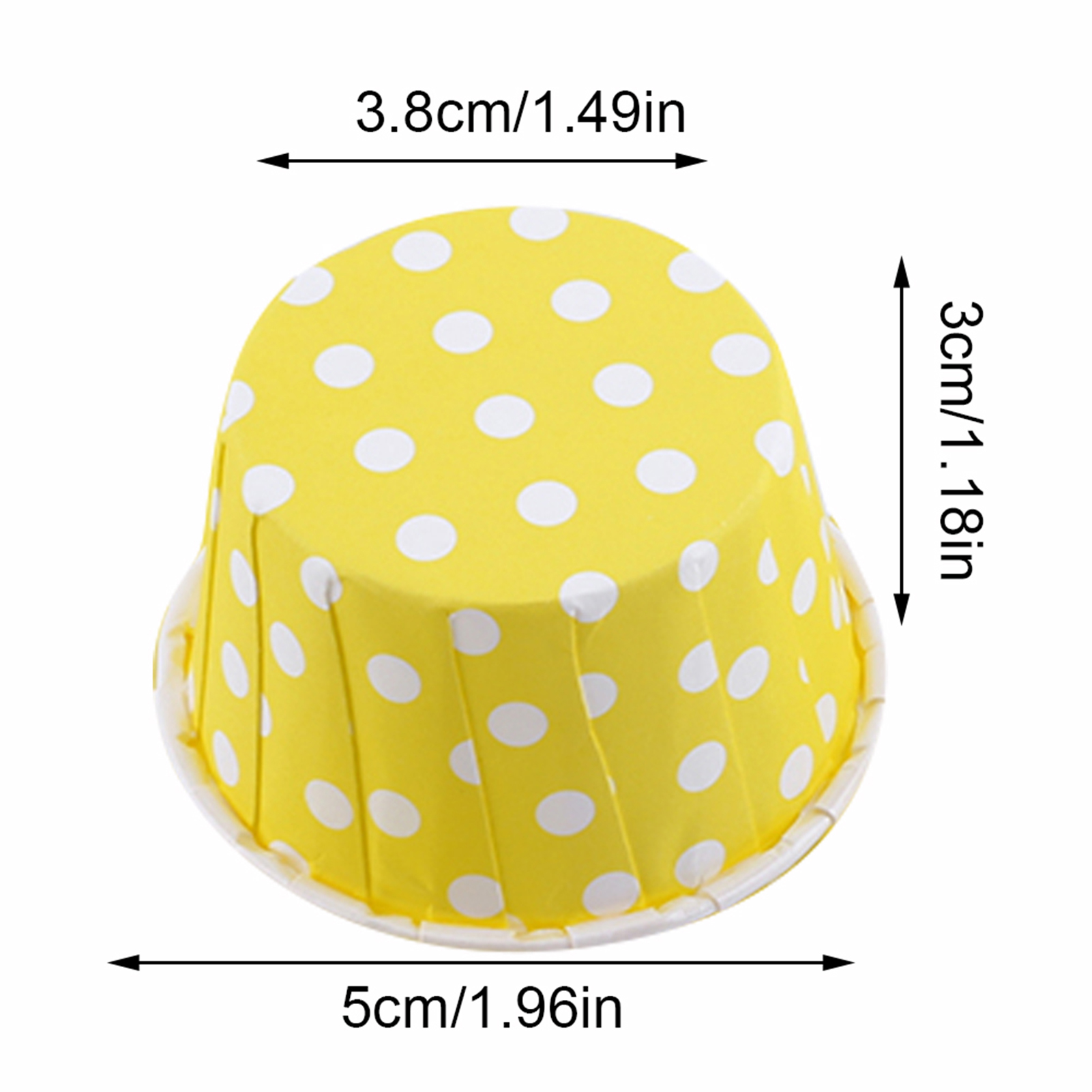 100 Stück Papier-kuchenförmchen, Cupcake-förmchen, Muffinförmchen Für Partys Und Hochzeiten, Gelb