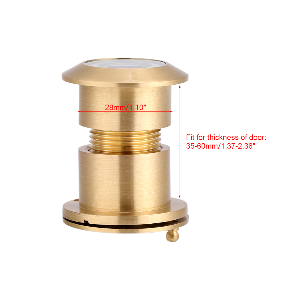 Türspion Mit 28 Mm Weitwinkel Und Robuster Sichtschutzabdeckung, Gold