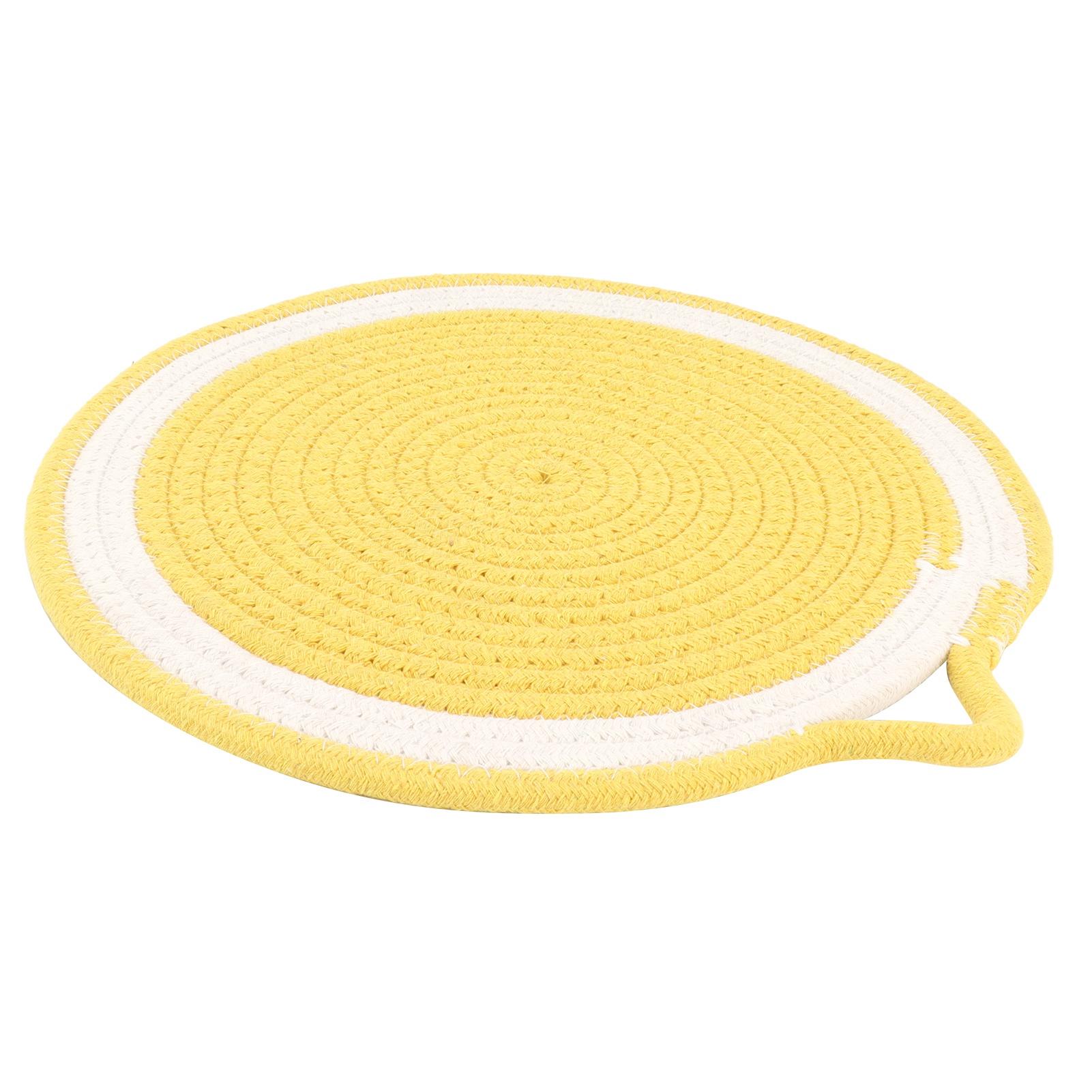 Untersetzer Aus Baumwollseil In Fruchtform Im Nordischen Stil, Tischmatte, Picknick-platzset, Küchentischmatte Aus Baumwolle, Gelb, Groß, 30 Cm