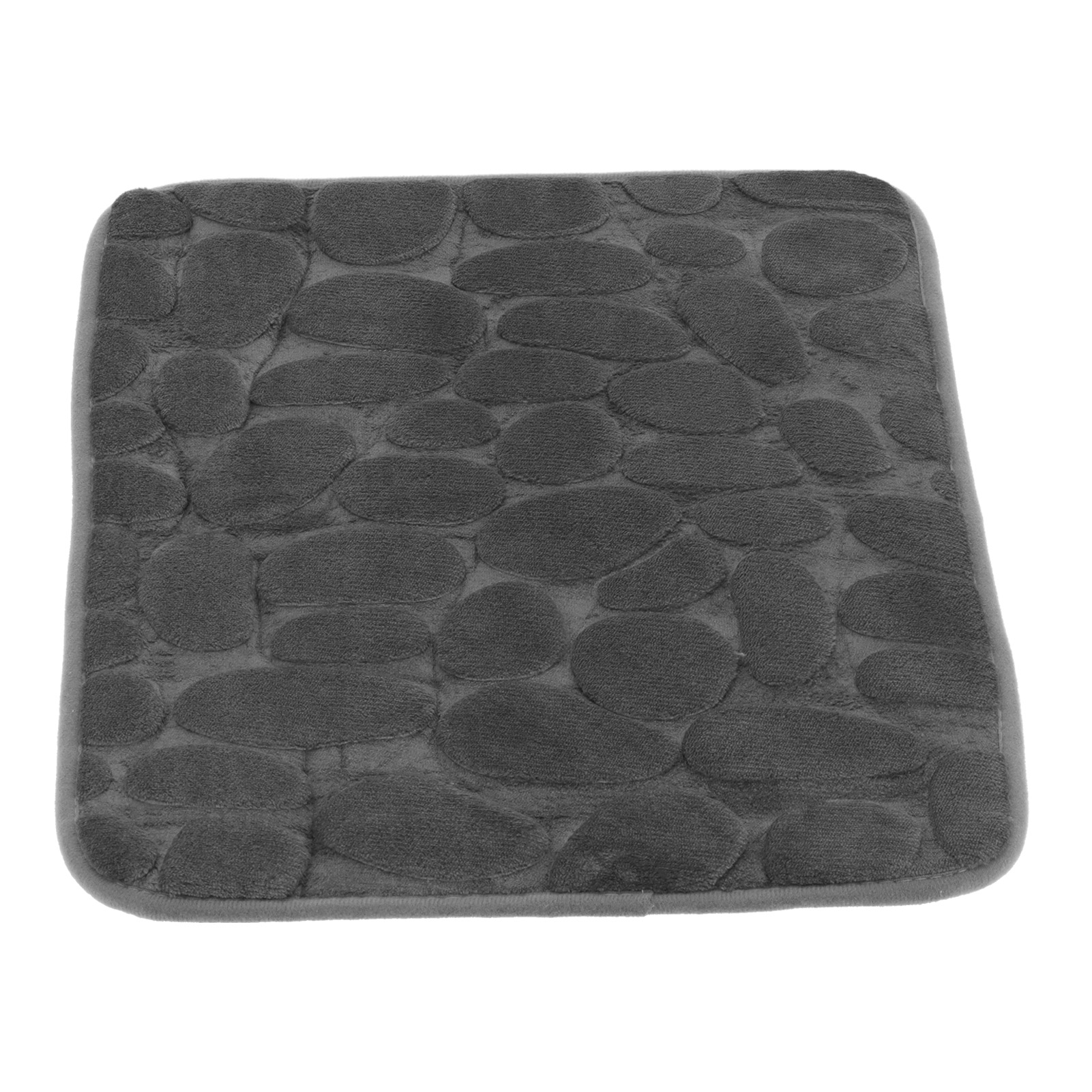 Flanell-fußmatte In Pflastersteinform, Weich, Saugfähig, Rutschfest, Badezimmerteppich, Geeignet Für Bad, Küche, Schlafzimmer, Wohnzimmer (grau)