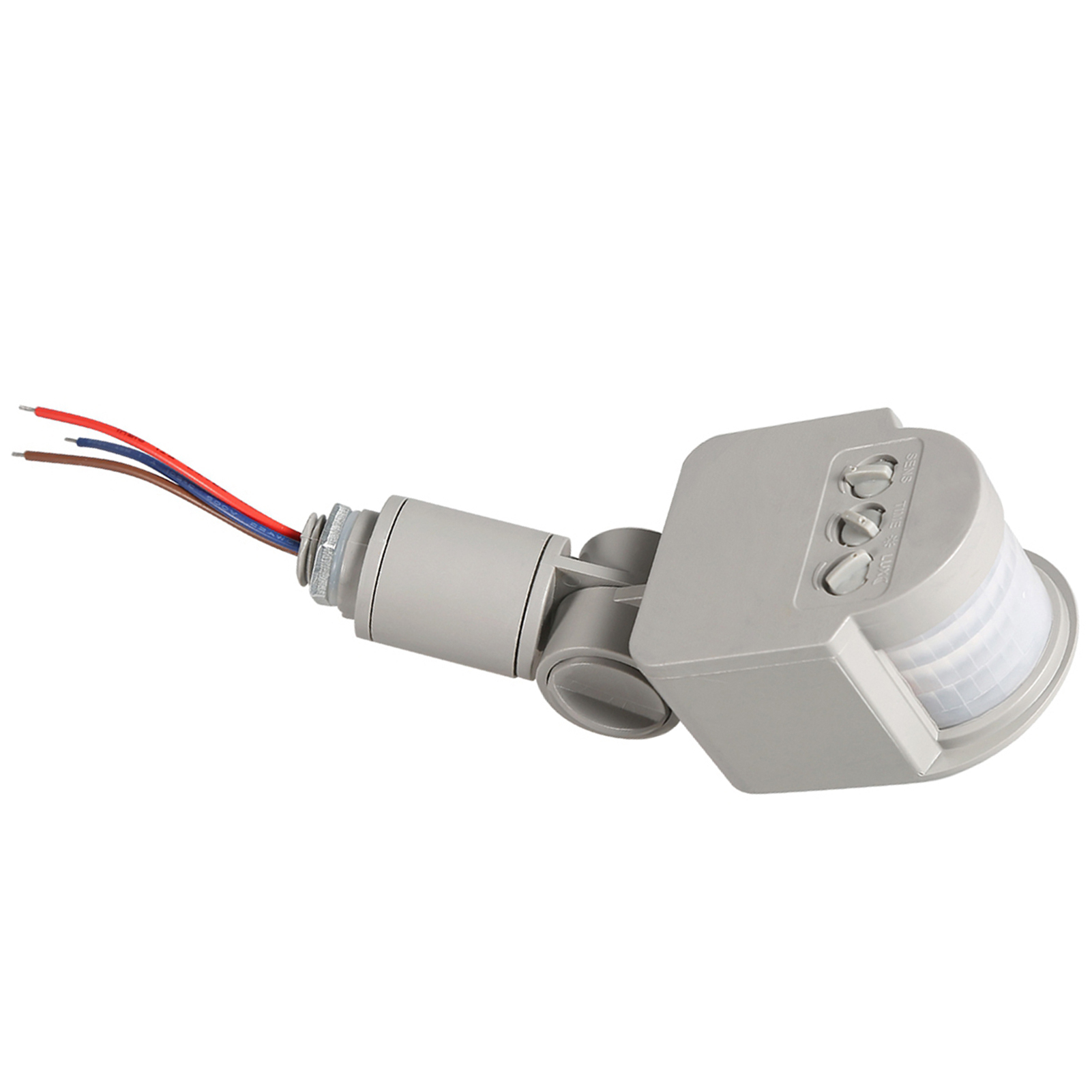 Led-außenleuchte Mit 90–250 V, 180°-infrarot-pir-bewegungsmelder, Wandschalter, Grau