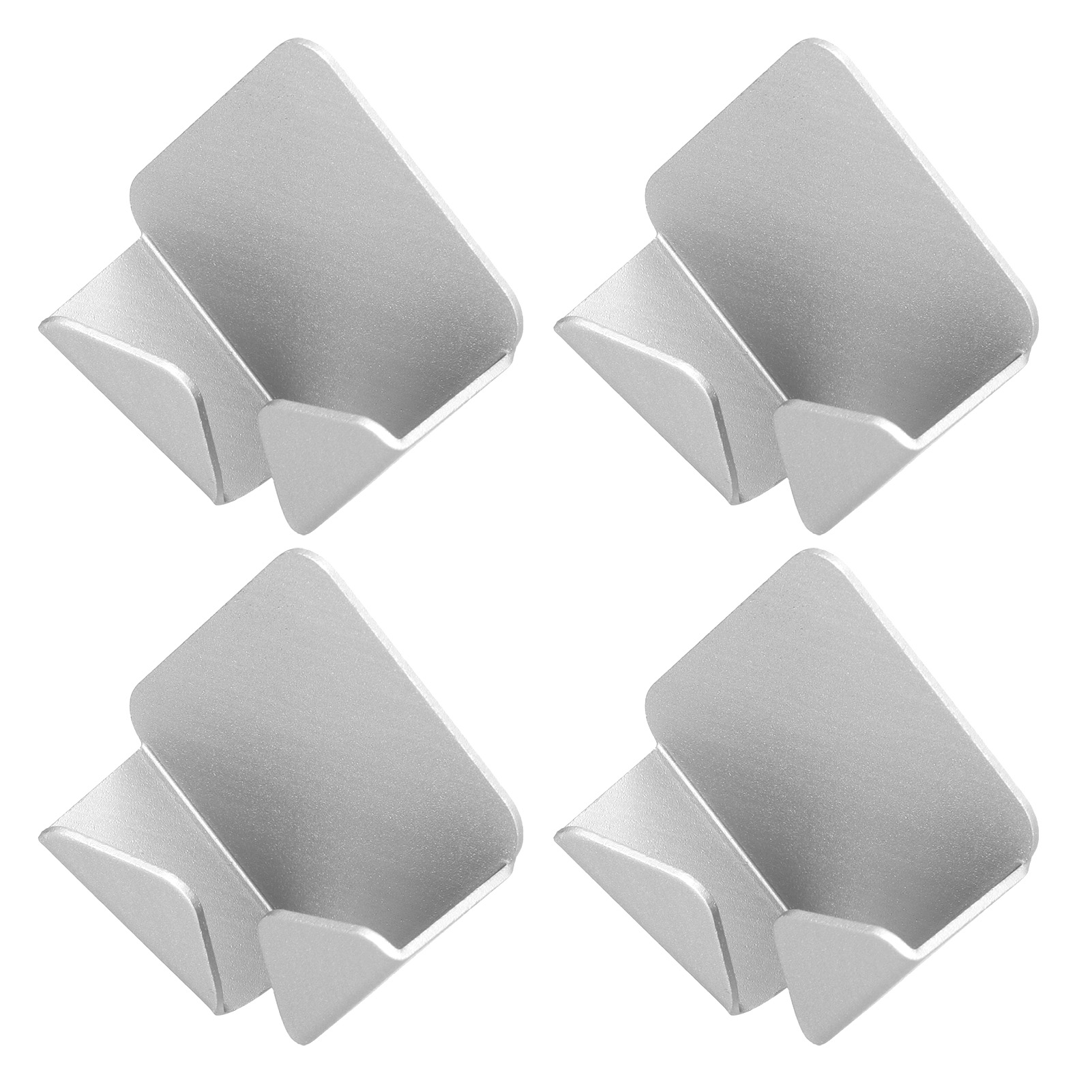 4er-pack Wandmontierte Stromkabelhalter, Selbstklebend, Ohne Bohren, Für Steckdosen, Silberfarben