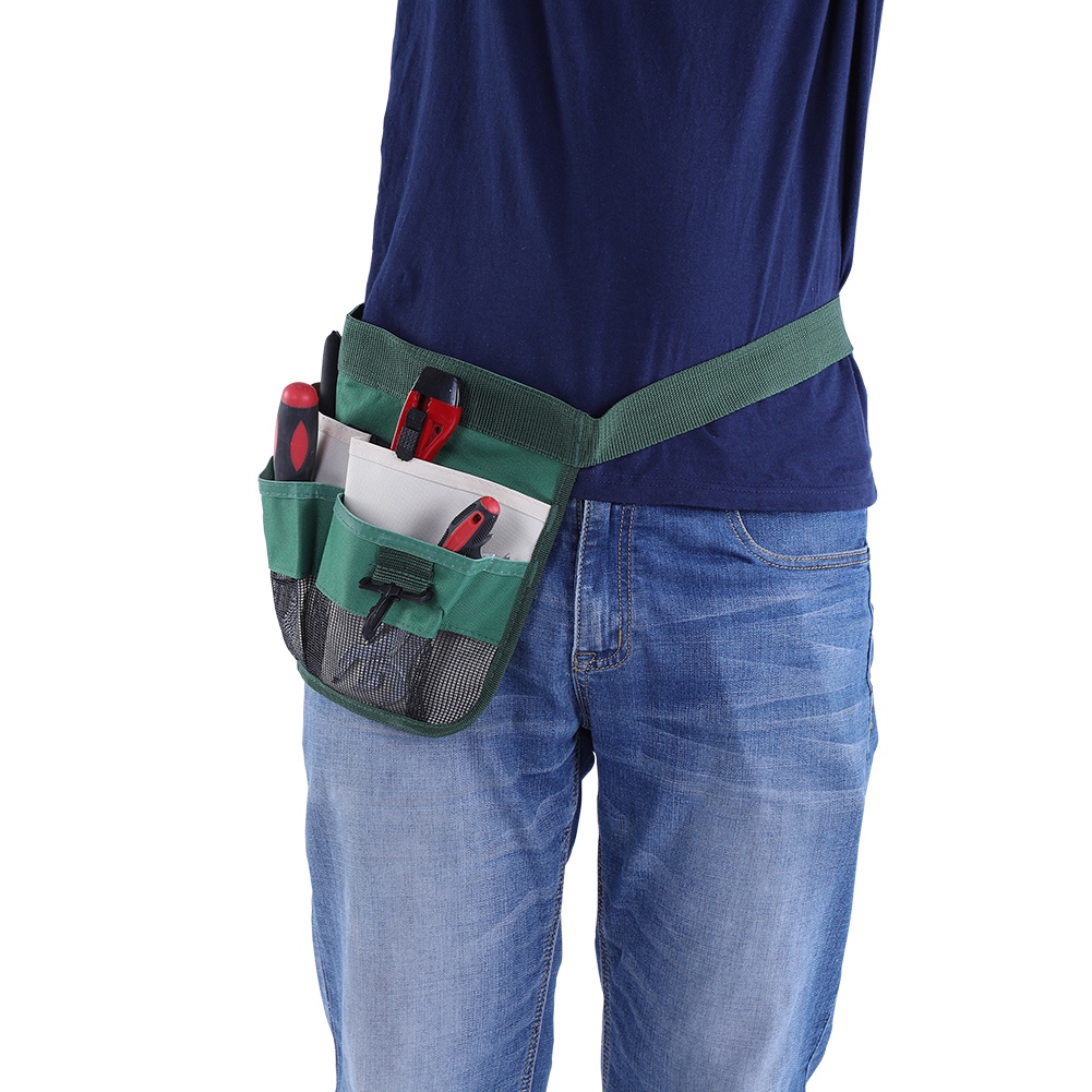 Werkzeugtasche Für Elektriker Mit Mehreren Fächern, Vielseitig Einsetzbare Gürteltasche Mit Verstärktem Gürtel (grün)