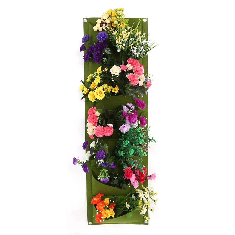 Pflanzbeutel Für Garten, Balkon, Wand, Vertikale Blumenbeete, Hängepflanzgefäß (7 Taschen)